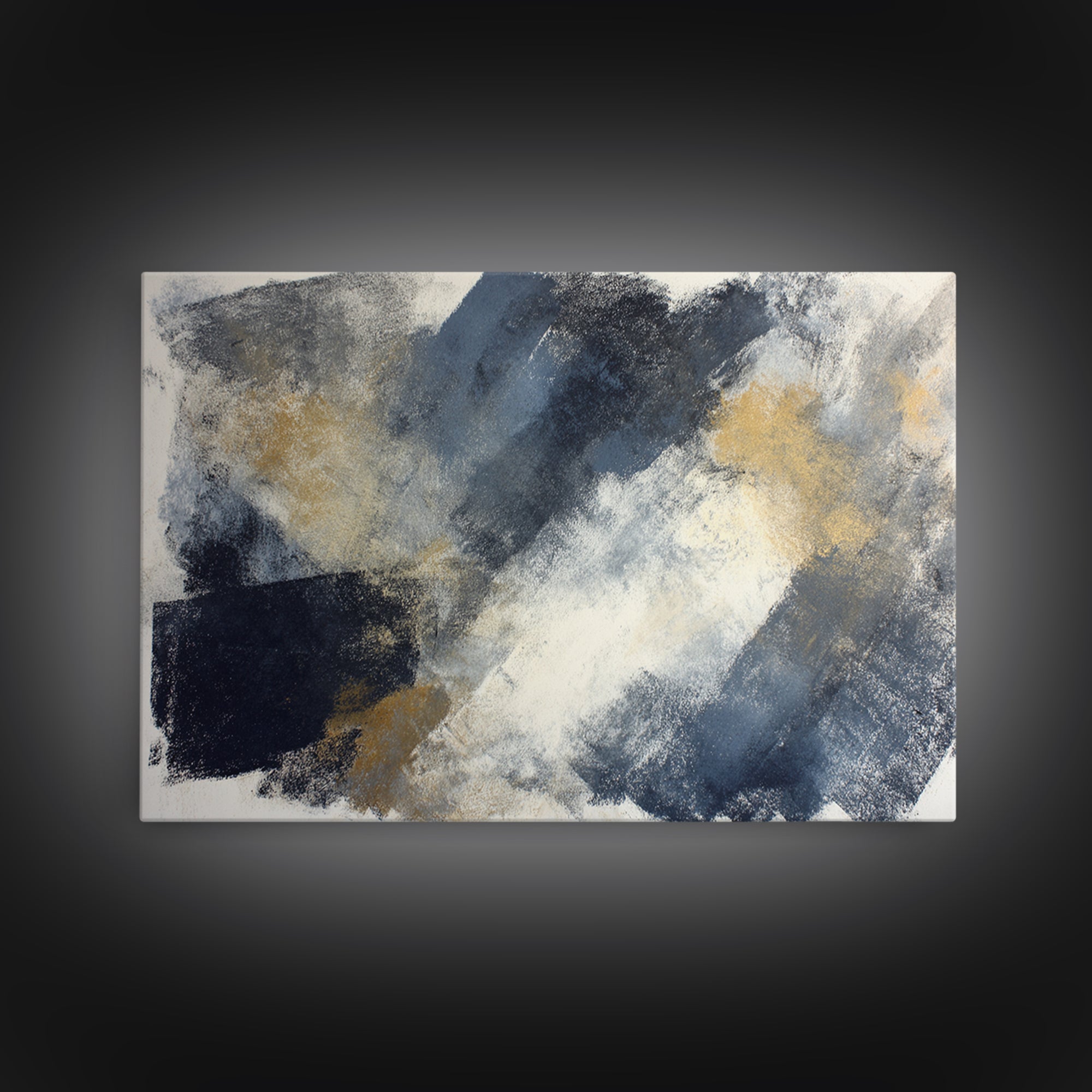 Abstract Charcoal Gestures on White Paper Canvas Print, Black and White Art, Modern Wall Art, Living Room Decor, Monochrome, BAW-3x2-8