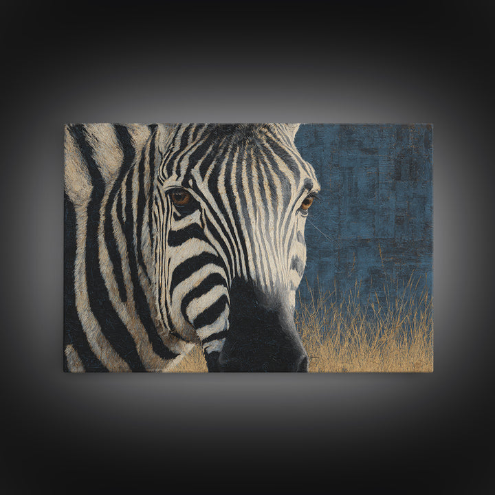 Zebra Stripe Closeup as Graphic Abstraction Canvas Print, Black and White Art, Art, Living Room Decor, Fine Art, Monochrome, BAW-3x2-84