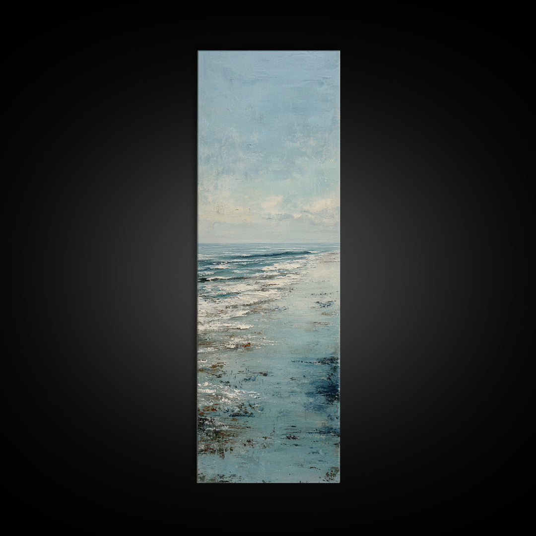 Abstract Ocean Horizon Canvas Print, Beach Art, Room Decor, Coastal Decor, Fine Art, Shore, Original Painting, Digital Wall Art, BEA-1x3-28