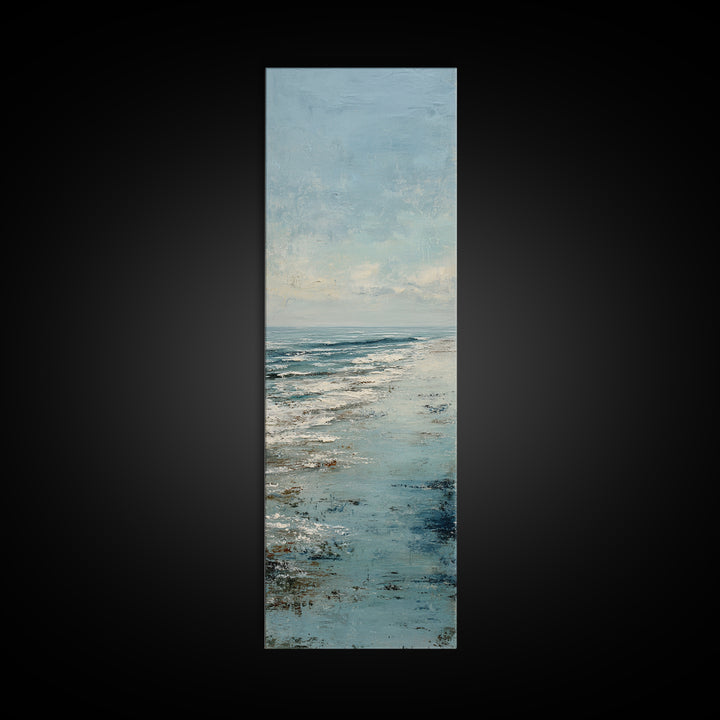 Abstract Ocean Horizon Canvas Print, Beach Art, Room Decor, Coastal Decor, Fine Art, Shore, Original Painting, Digital Wall Art, BEA-1x3-28
