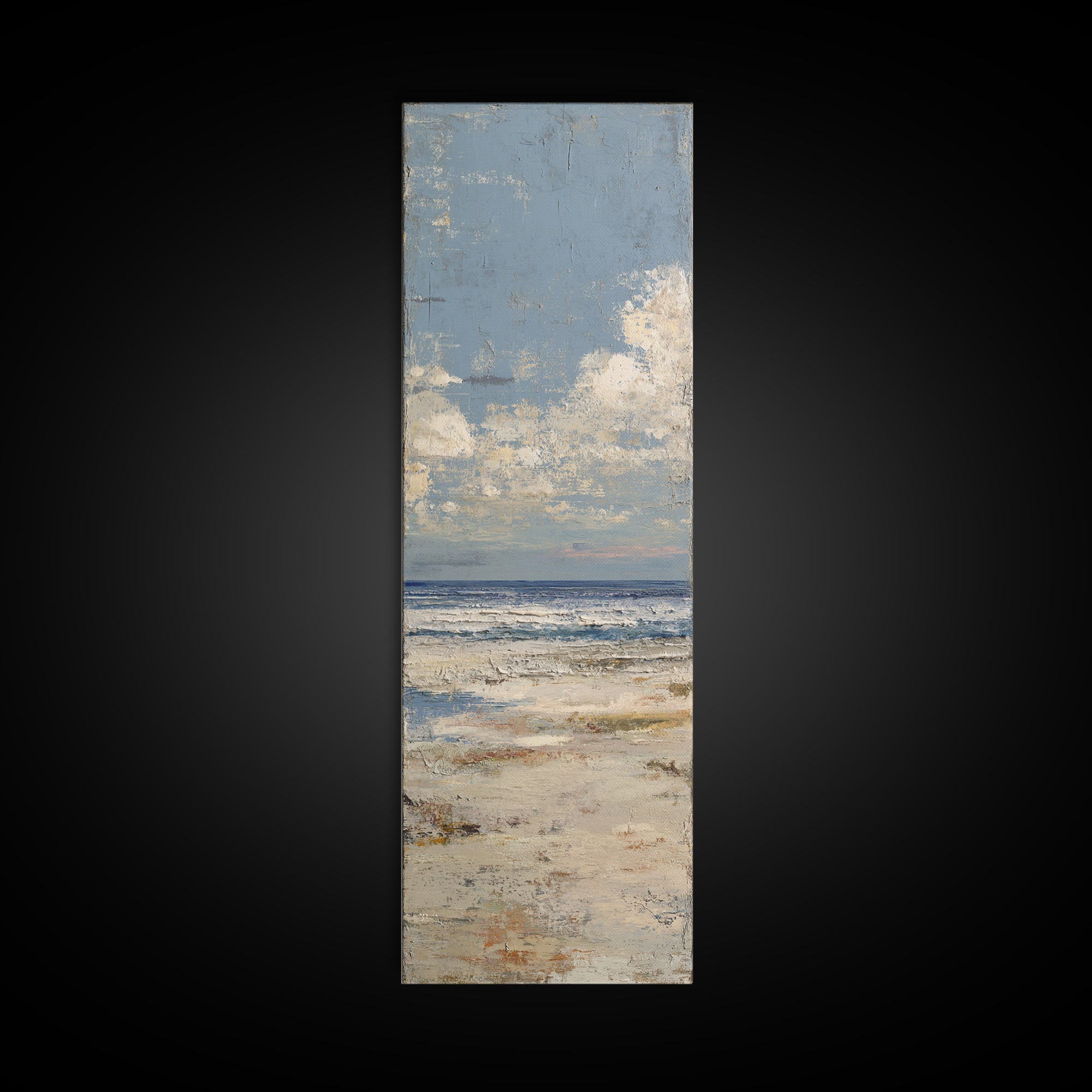 Abstract Ocean Horizon Framed Canvas Print, Beach Art, Home Decor, Coastal Decor, Shore, Printable Art, Abstract Wall Art, BEA-1x3-52