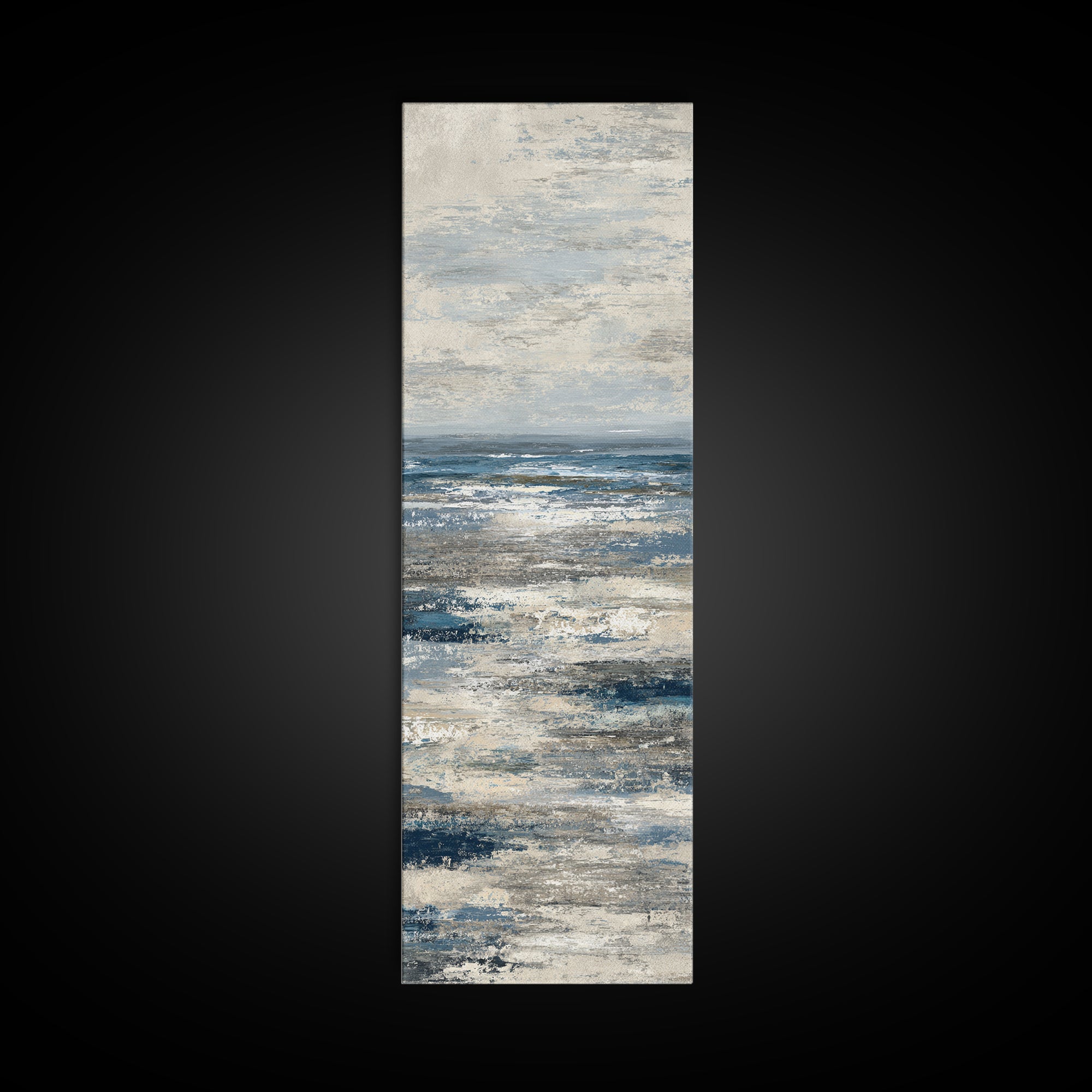 Abstract Ocean Horizon Framed Canvas Print, Beach Art, Abstract Art, Coastal Decor, Fine Art, Shore, Modern Art, Beach Wall Art, BEA-1x3-76