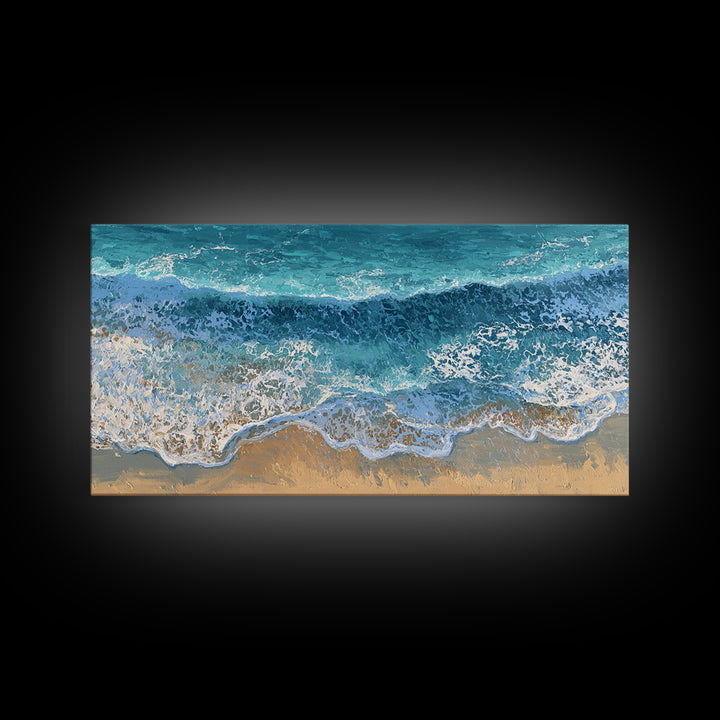 Aerial Turquoise Shoreline Canvas Print, Beach Art, Wall Art, Coastal Decor, Fine Art, Shore, Abstract Art, Printable Art, BEA-2x1-21