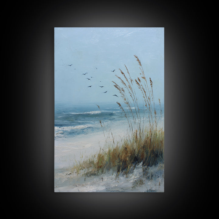 Sea Oats Swaying Framed Canvas Print, Beach Art, Abstract Wall Art, Coastal Decor, Fine Art, Shore, Coastal Art, Beach Print, BEA-2x3-85