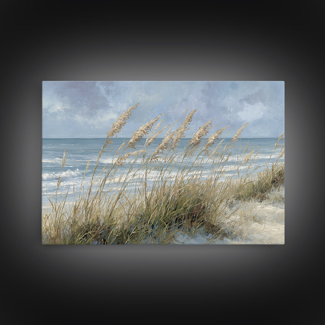 Sea Oats Swaying Canvas Print, Beach Art, Nautical Decor, Coastal Decor, Fine Art, Shore, Modern Decor, Fine Art Print, BEA-3x2-33