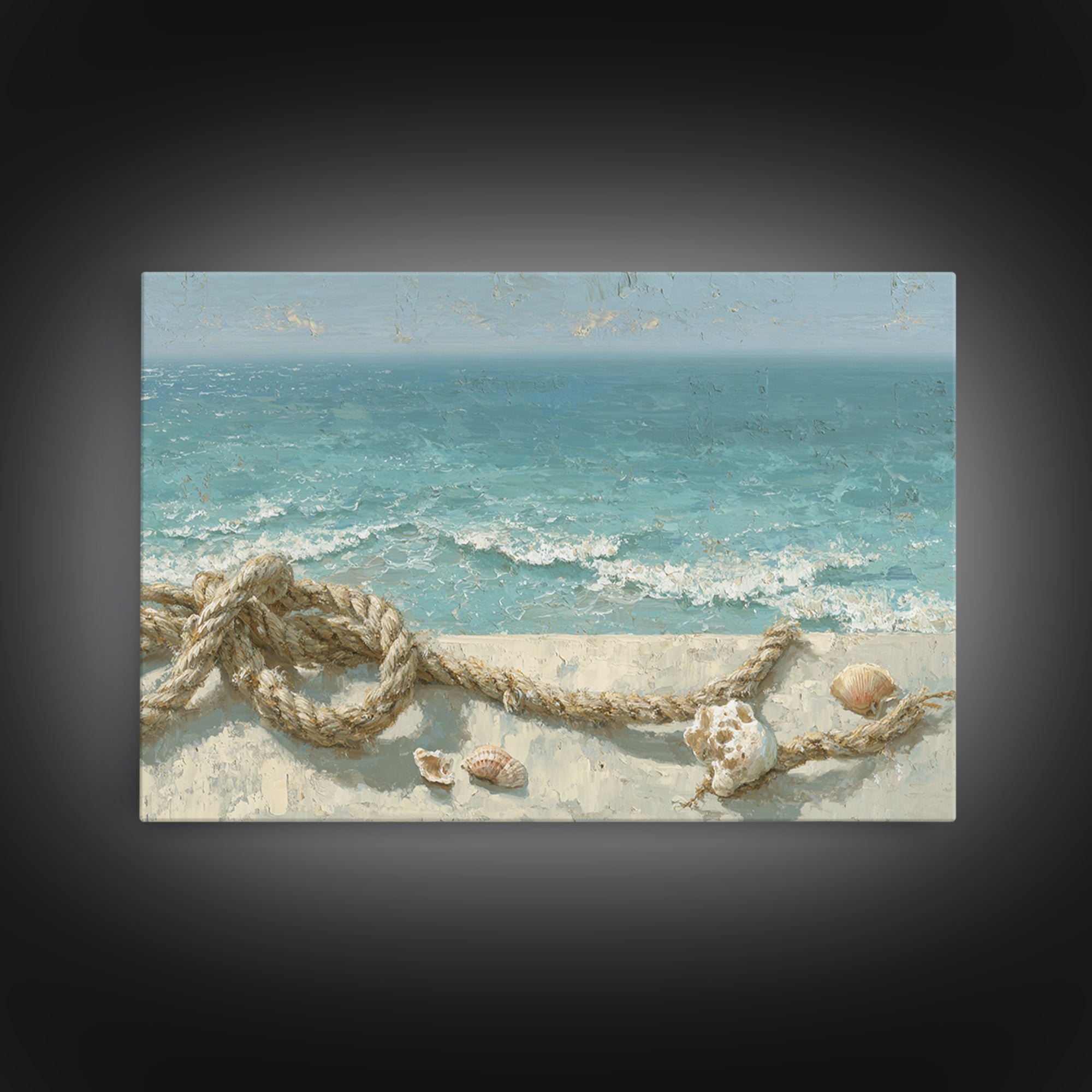 Mediterranean Cove with Clear Water Framed Canvas Print, Beach Art, Art Print, Coastal Decor, Fine Art, Shore, BEA-3x2-96