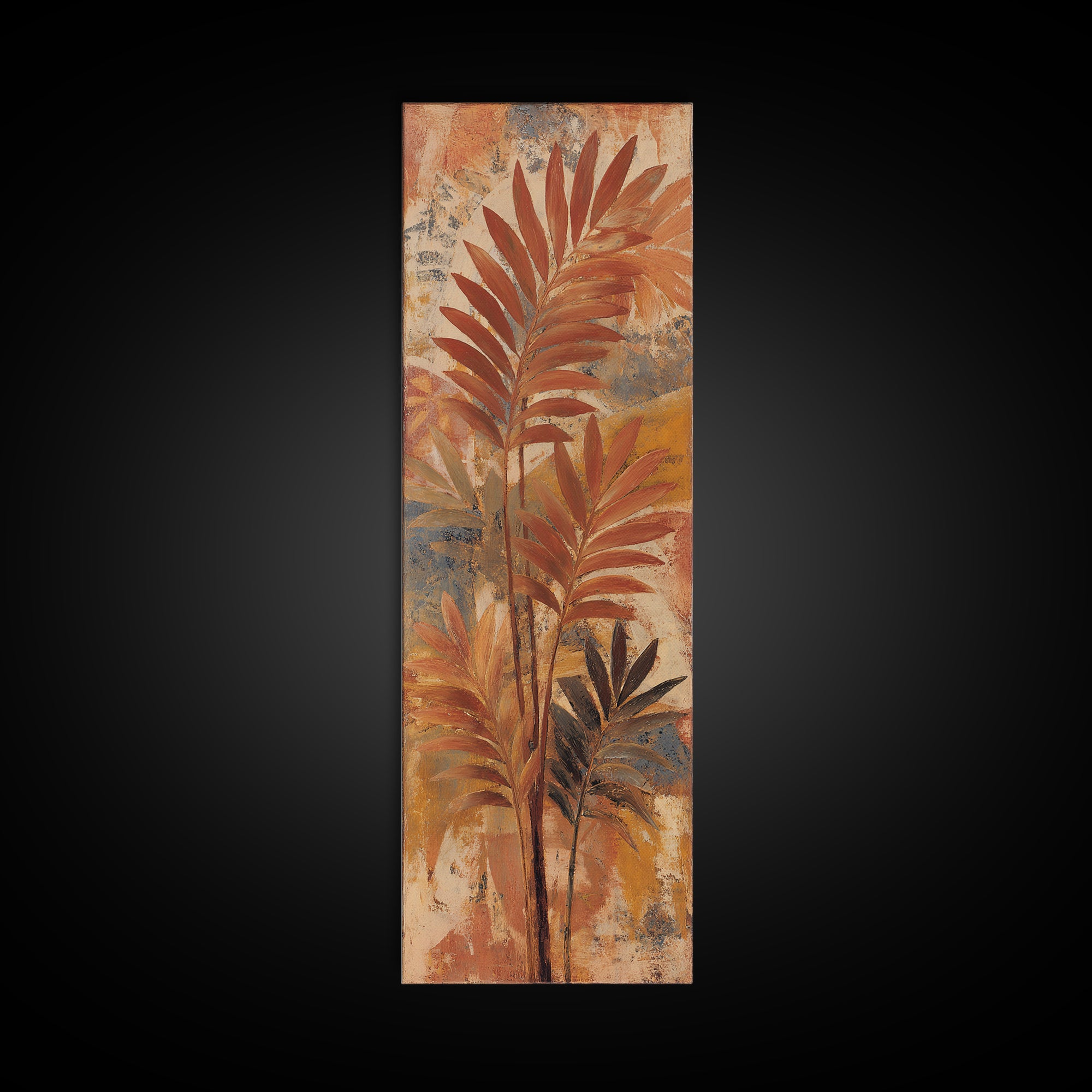 Terracotta Palm Leaves Canvas Print, Boho Art, Neutral Decor, Living Room Decor, Fine Art, Bohemian, Wall Decor, Prints, BOH-1x3-41