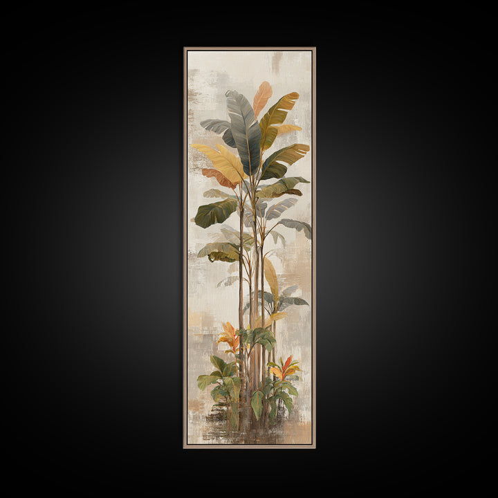 Terracotta Palm Leaves Canvas Print, Boho Art, Art Deco, Living Room Decor, Fine Art, Bohemian, Modern Wall Art, Boho Decor, BOH-1x3-65