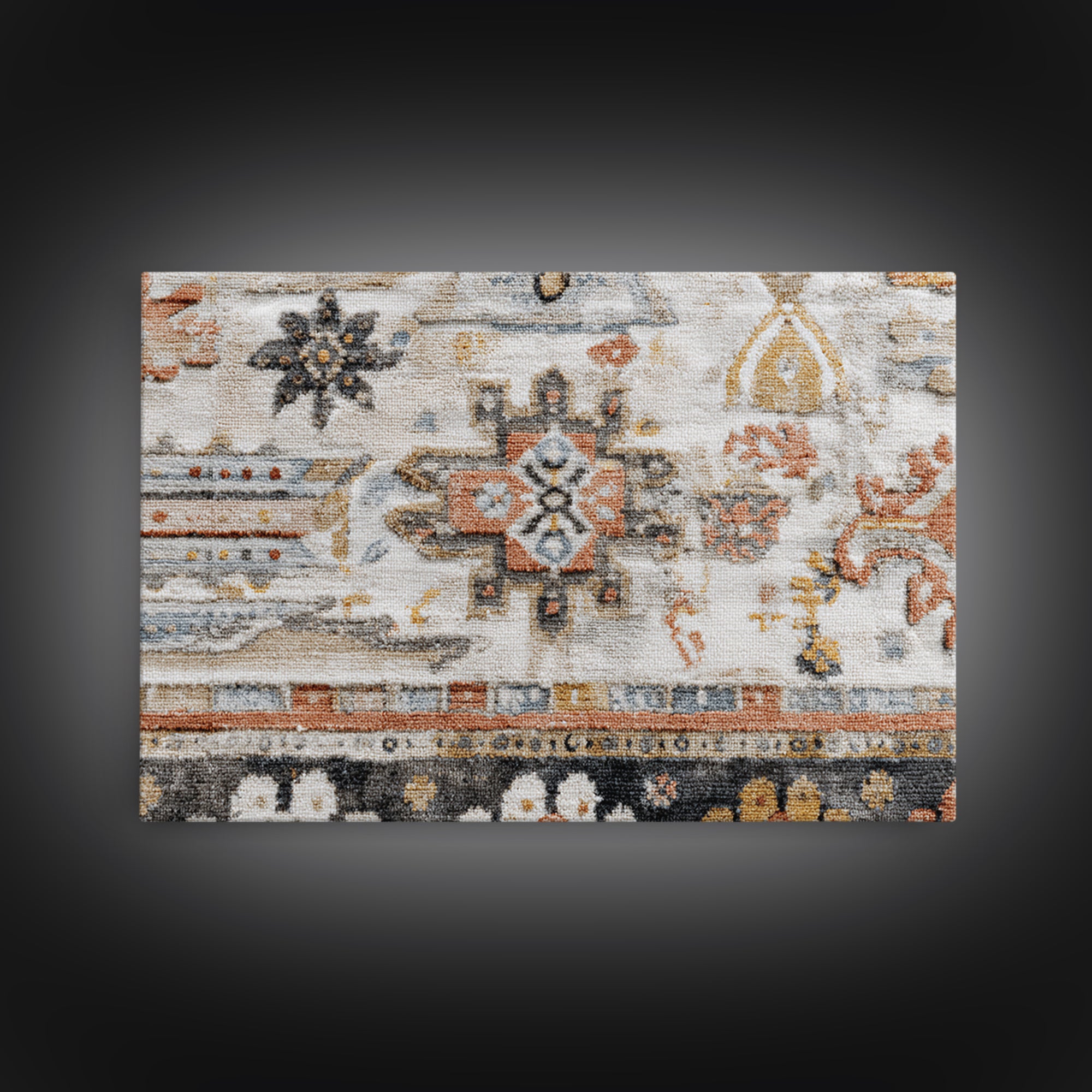 Tribal Neutral Pattern Framed Canvas Print, Boho Art, Gallery Decor, Living Room Decor, Fine Art, Bohemian, Home Decor, BOH-3x2-90