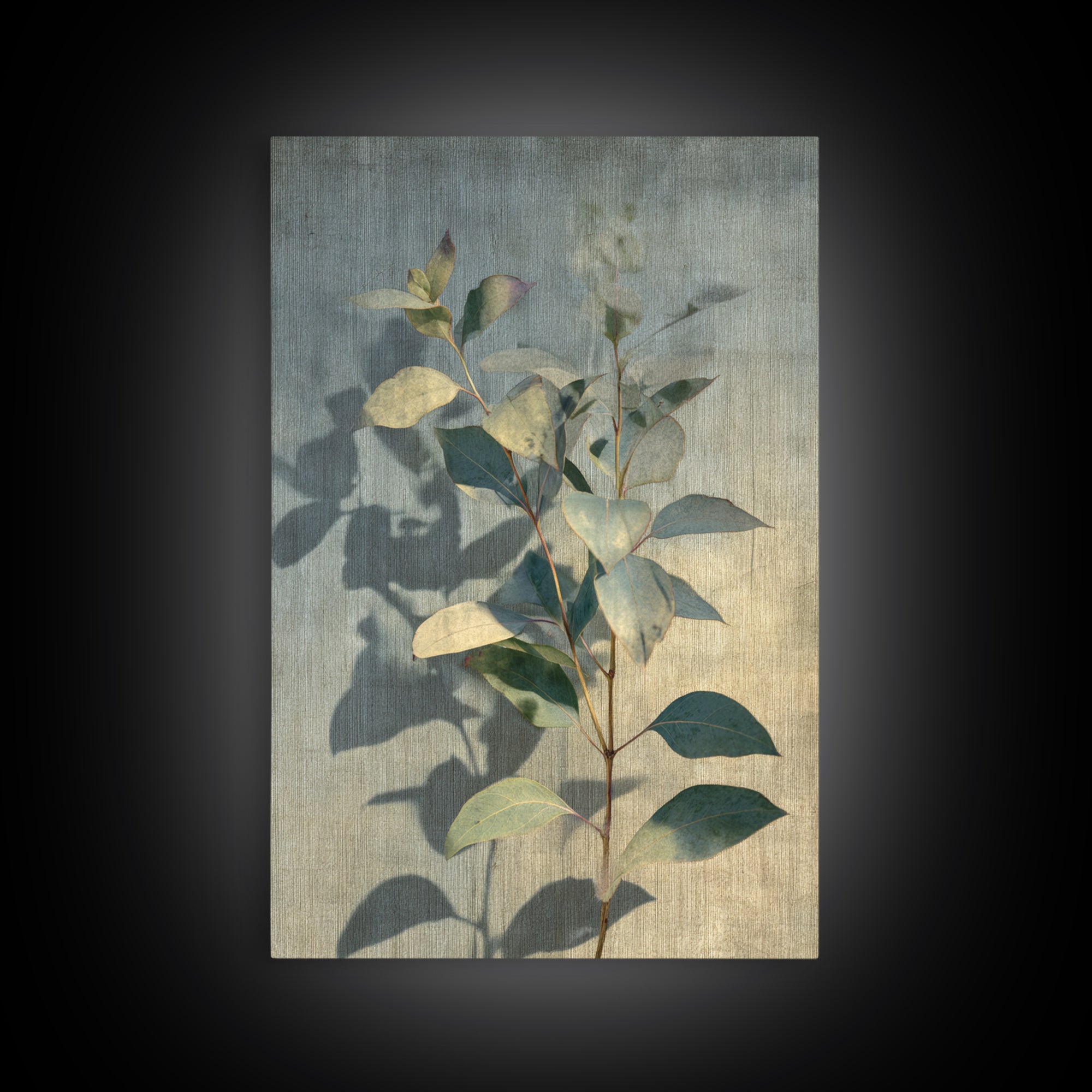 Eucalyptus Stems in Soft Sage Tones Framed Canvas Print, Botanical Art, Home Gift, Living Room Decor, Fine Art, Botanic, BOT-2x3-43