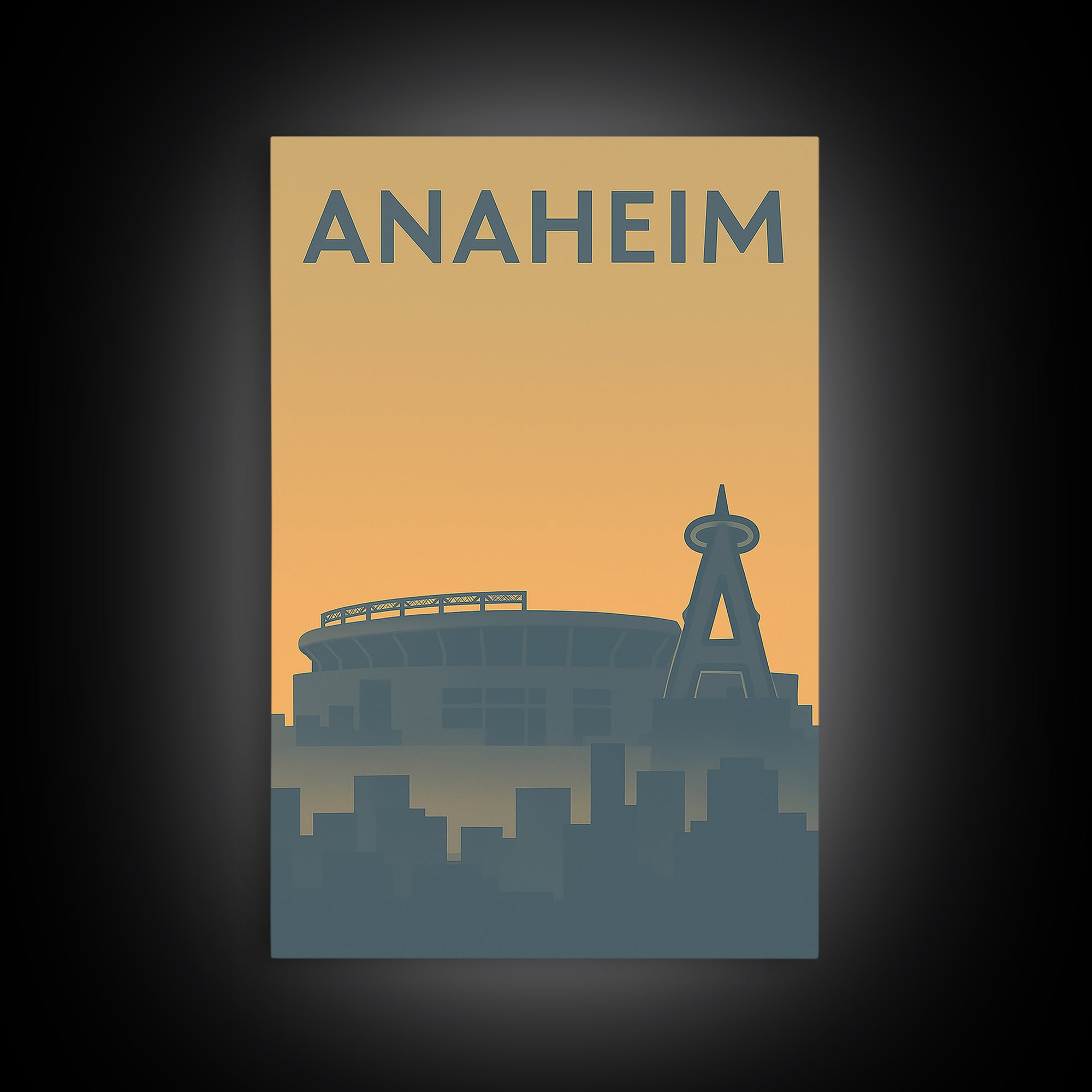 Anaheim California Travel Poster, Canvas Print, City Poster Art, Anaheim Art Print, Gift For Travelers, City Illustration, Travel Art Print