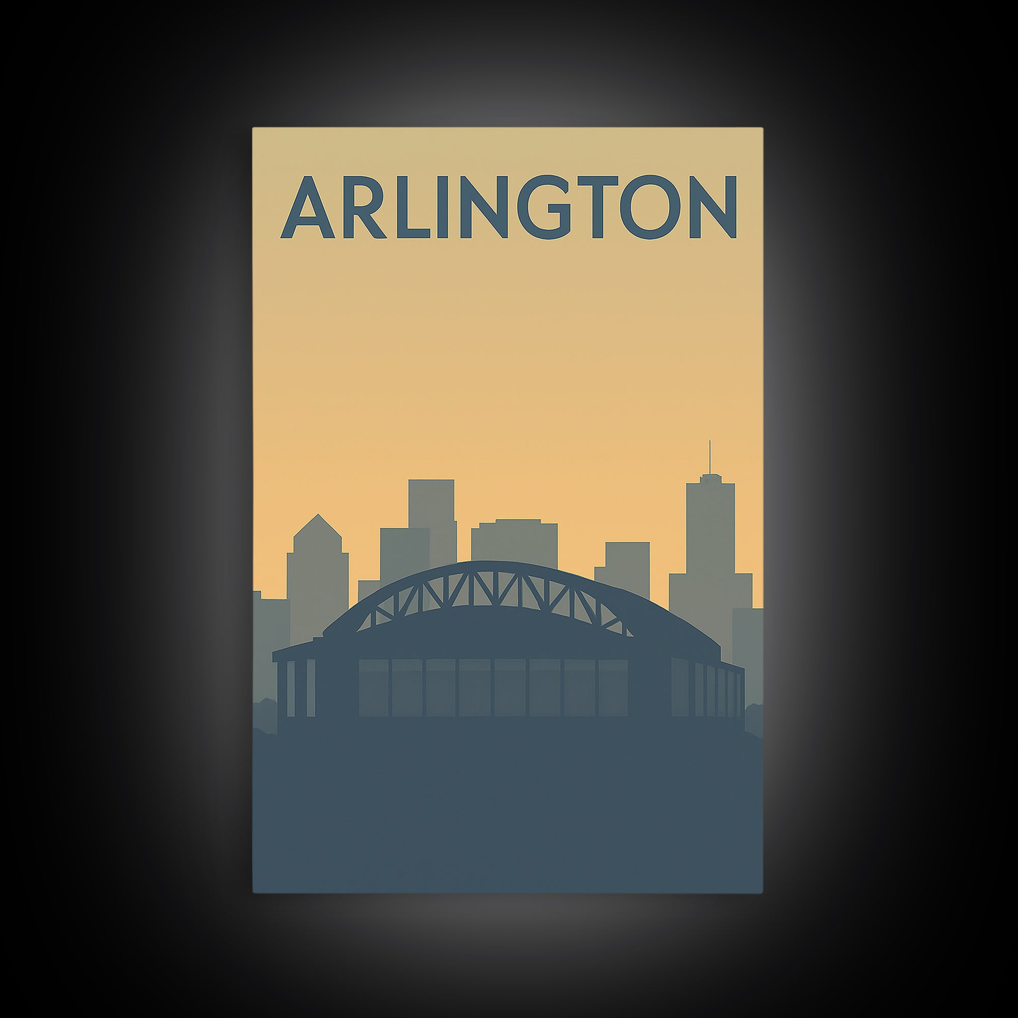 Arlington Travel Poster, Canvas Print, Mid Century Travel Art, Arlington City Art, Gift For Travelers, Eclectic Wall Decor, Travel Posters