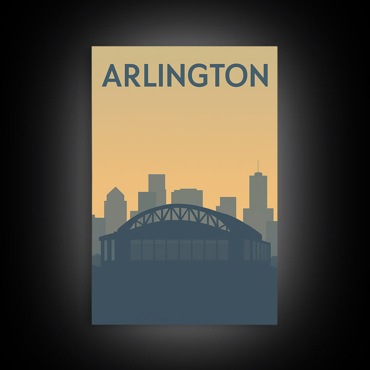 Arlington Travel Poster, Canvas Print, Mid Century Travel Art, Arlington City Art, Gift For Travelers, Eclectic Wall Decor, Travel Posters