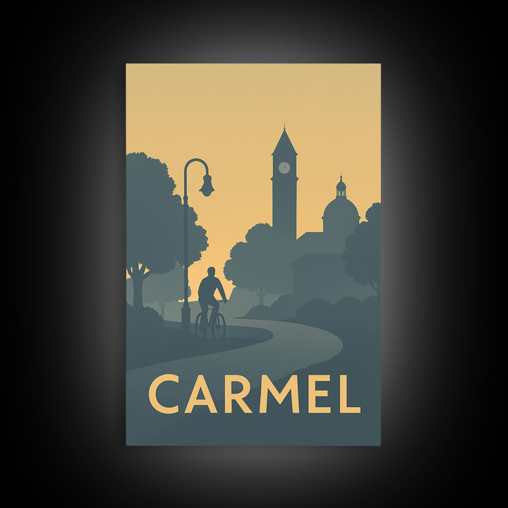 Carmel Travel Poster, Framed Canvas Print, Mid Century Travel Art, Carmel City Art, Travel Poster Art, Vintage Travel Print, Art Print