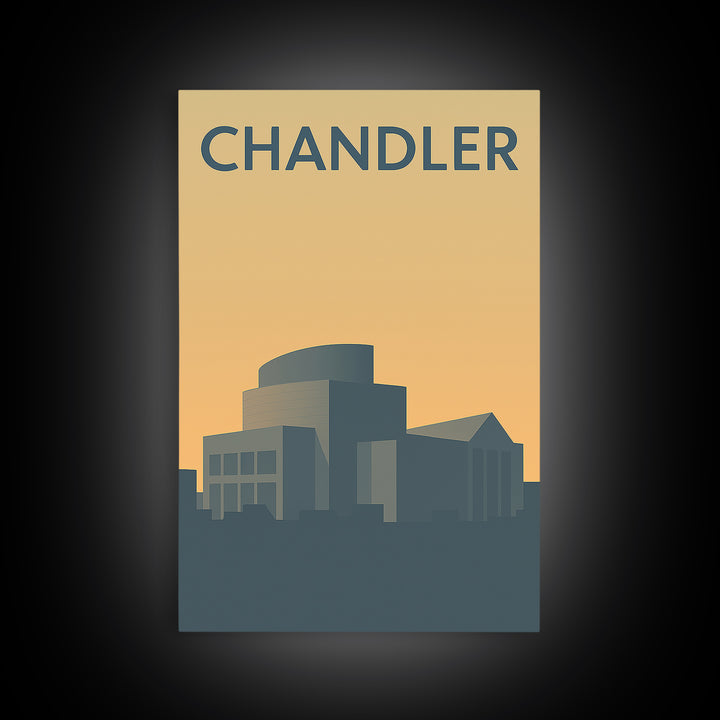 Chandler Arizona Travel Poster, Canvas Print, Retro Wall Art, Chandler City Art, Retro Travel Print, City Travel Prints, City Art Print