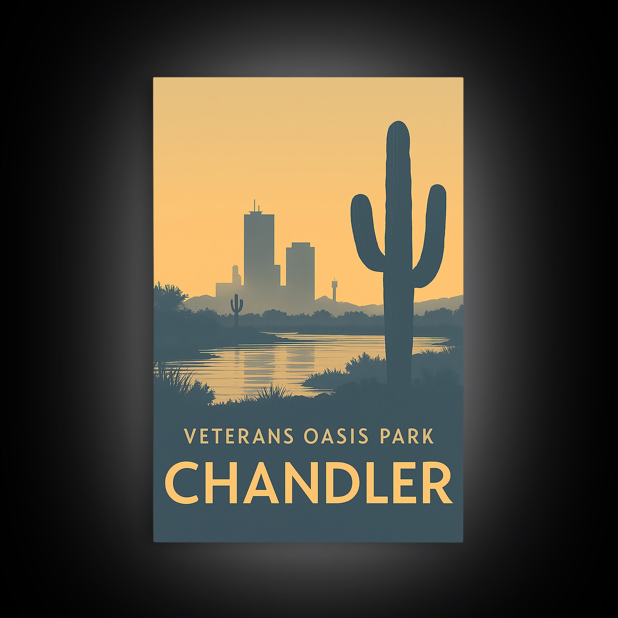 Chandler Travel Poster, Framed Canvas Print, Vintage City Poster Art, Chandler Wall Art, Travel Poster Set, Fine Art Print, Poster Print