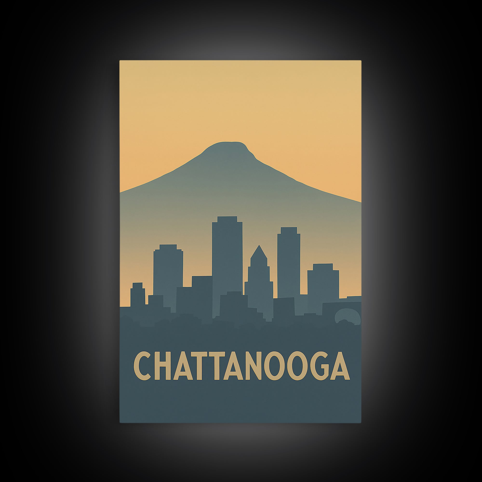 Chattanooga Tennessee Travel Poster, Canvas Print, City Poster Art, Chattanooga Art Print, Fine Art Print, Gift For Travelers, Poster Print