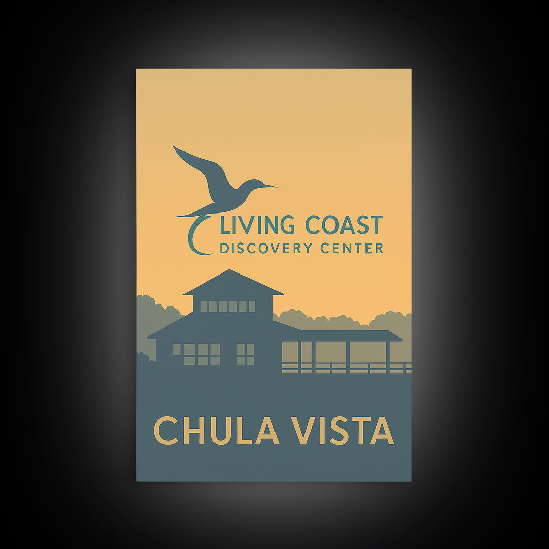 Chula Vista Travel Poster, Framed Canvas Print, Minimalist Retro Wall Art, Chula Vista Art Print, Living Room Wall Art, Gift For Travelers