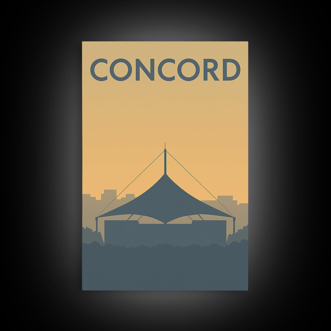 Concord California Travel Poster, Canvas Print, Mid Century Travel Art, Concord Art Print, Travel Poster Set, Wall Decor, City Travel Prints