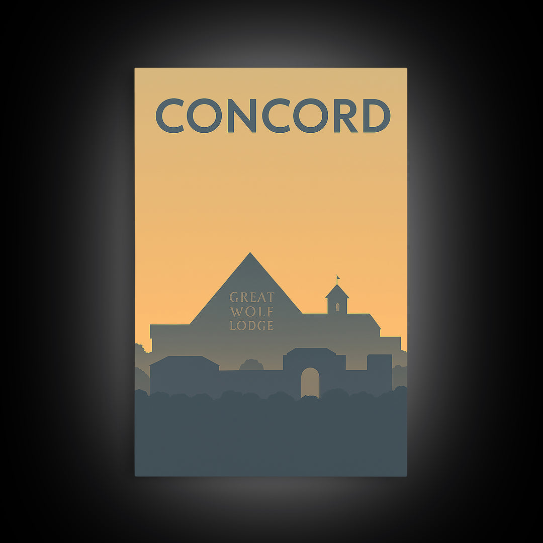 Concord Travel Poster, Canvas Print, Mid Century Travel Art, Concord Poster Print, Mid Century Wall Art, Modern Wall Decor, Poster Art