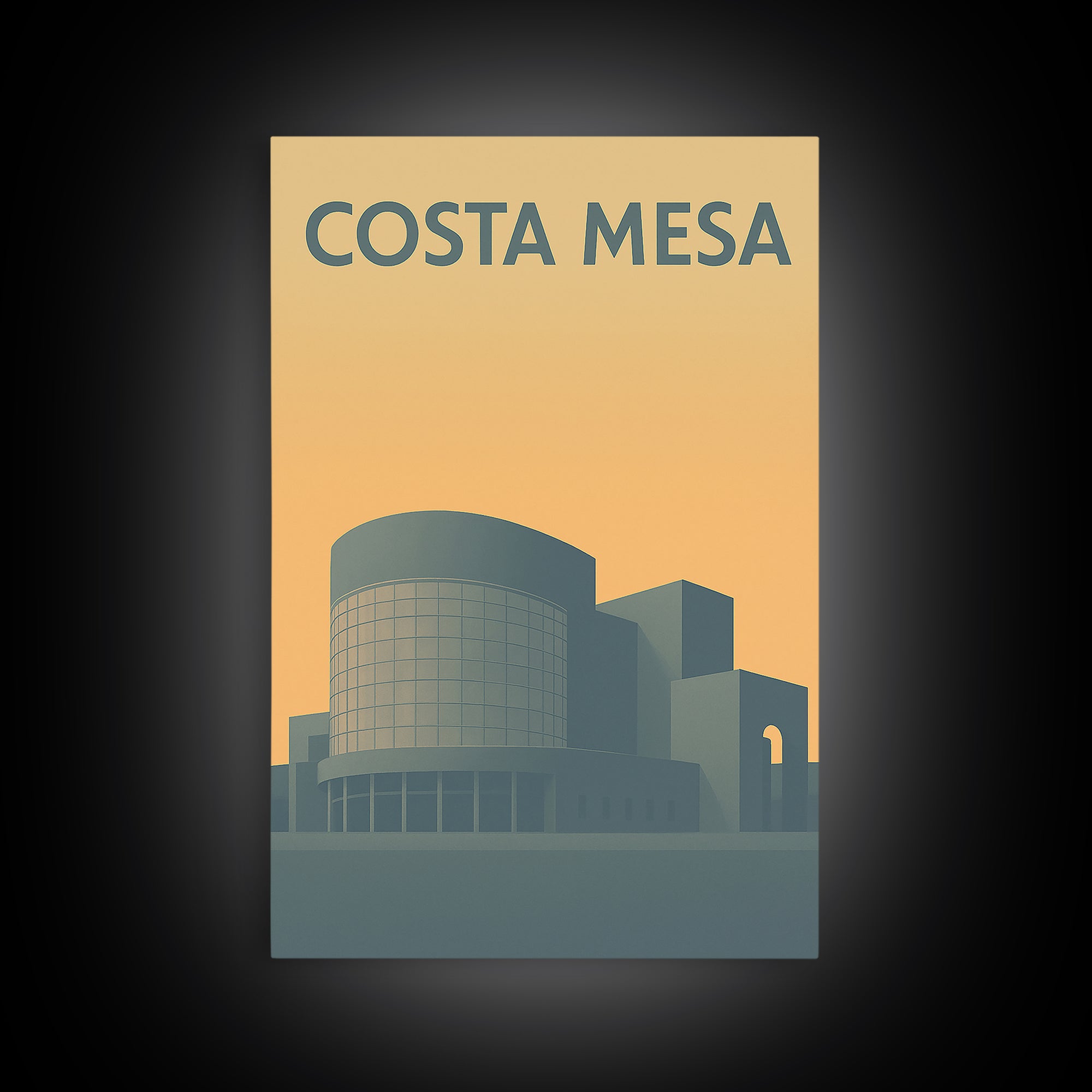 Costa Mesa California Travel Poster, Canvas Print, Vintage City Poster Art, Costa Mesa Travel Art, Vintage City Poster, Travel Poster Art