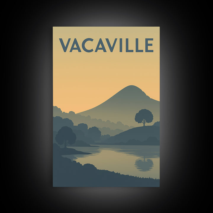 Vacaville California Travel Poster, Canvas Print, Vintage City Poster Art, Vacaville Travel Art, Vintage Travel Art, Travel Poster Set