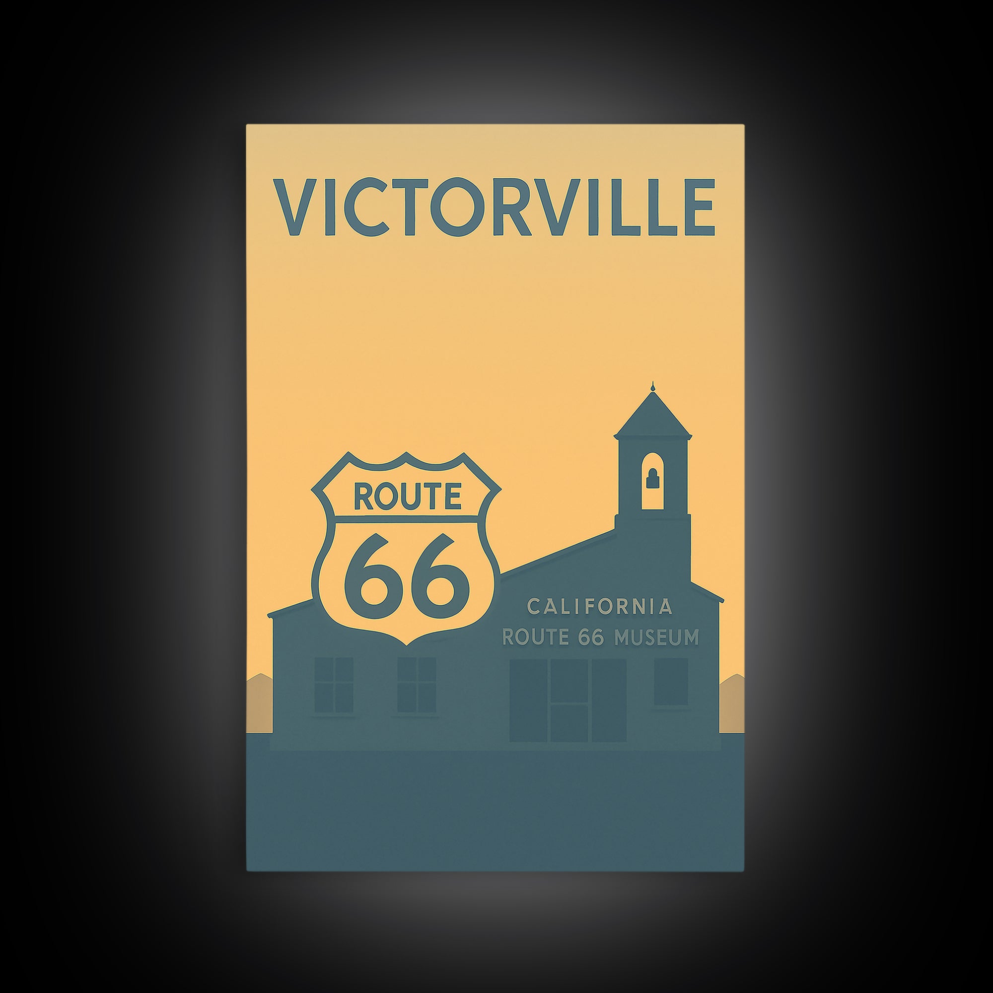 Victorville Travel Poster, Canvas Print, Minimalist Retro Wall Art, Victorville City Art, City Travel Prints, Travel Poster Set