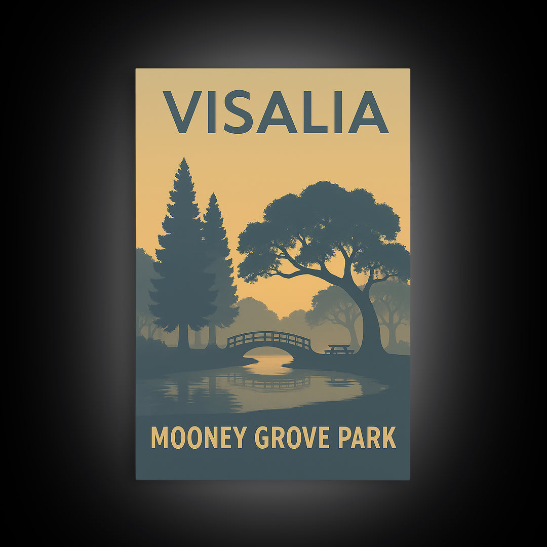 Visalia California Travel Poster, Canvas Print, Sunset Skyline Wall Art, Visalia Wall Art, Office Decor, Travel Art Print, Travel Wall Decor