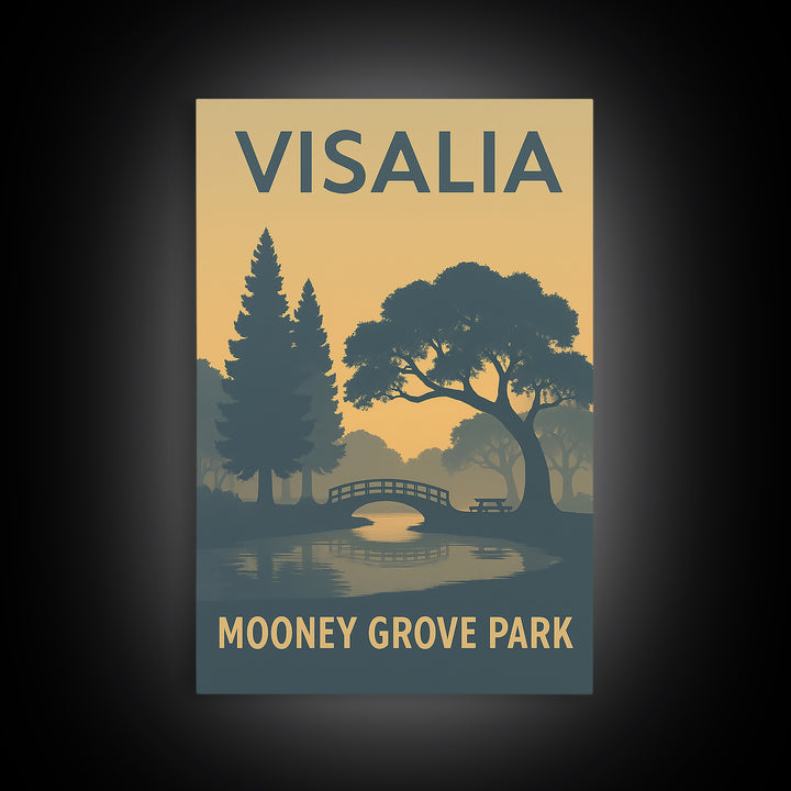 Visalia California Travel Poster, Canvas Print, Sunset Skyline Wall Art, Visalia Wall Art, Office Decor, Travel Art Print, Travel Wall Decor