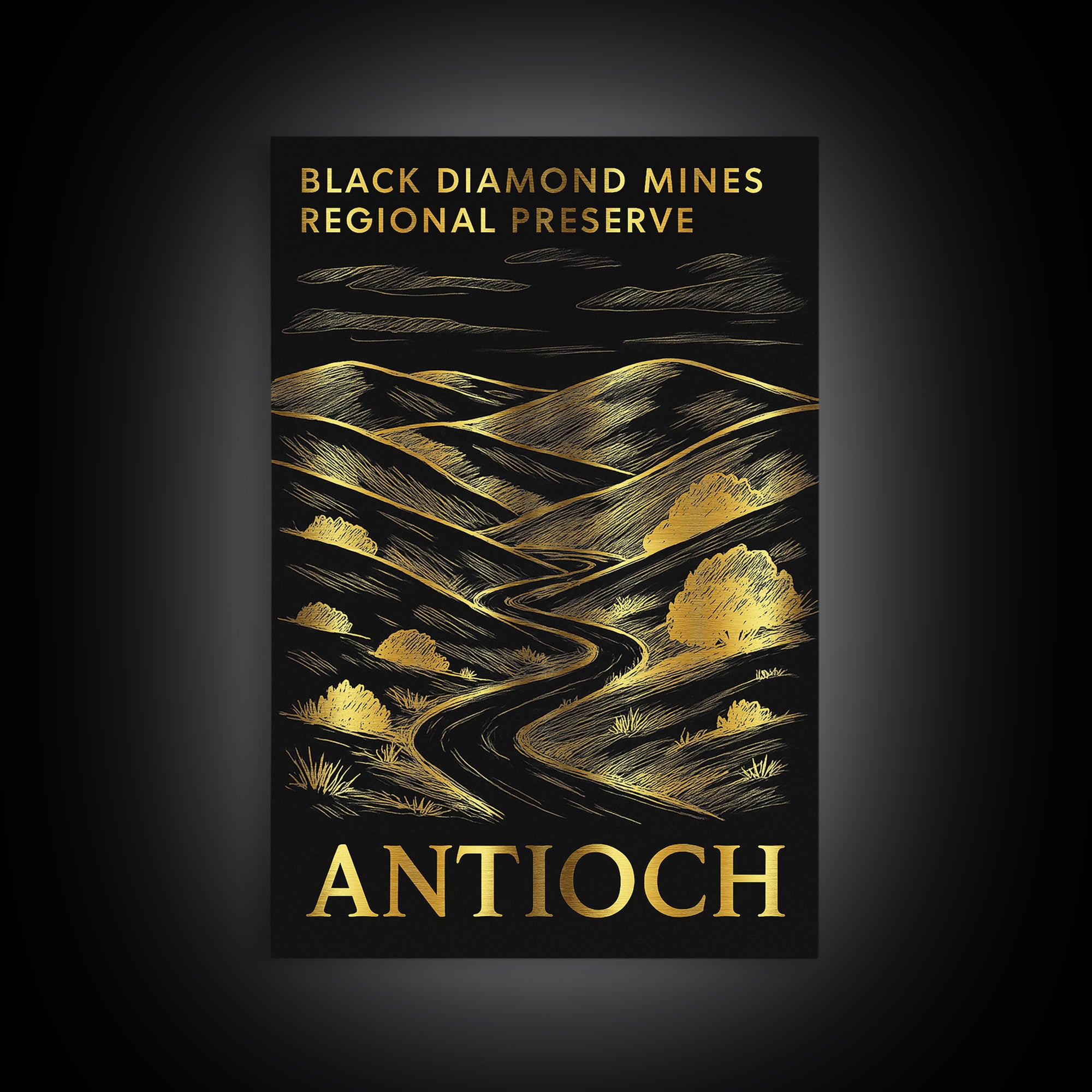 Antioch Travel Poster, Framed Canvas Print, Black And Gold Line Art, Antioch Travel Art, Travel Wall Art, City Illustration, Travel Decor