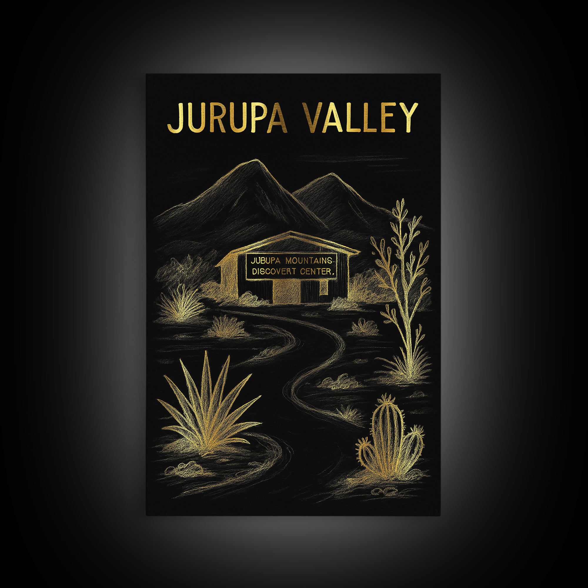 Jurupa Valley California Travel Poster, Canvas Print, Elegant Gold City Art, Jurupa Valley Wall Art, Gift For Travelers, City Travel Prints
