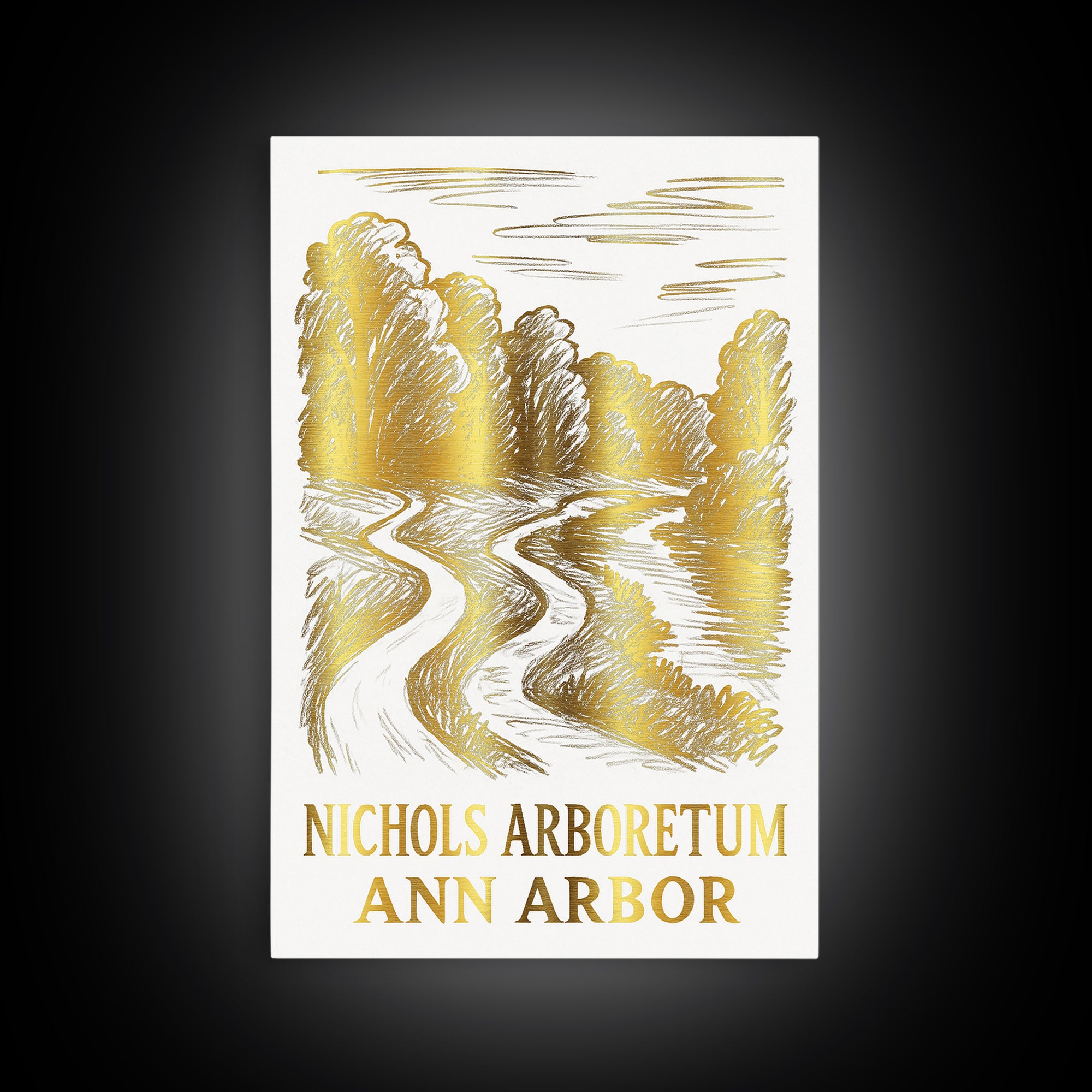Ann Arbor Travel Poster, Canvas Print, Minimalist Poster Art, Ann Arbor City Art, Travel Poster Art, Living Room Wall Art, Poster Art