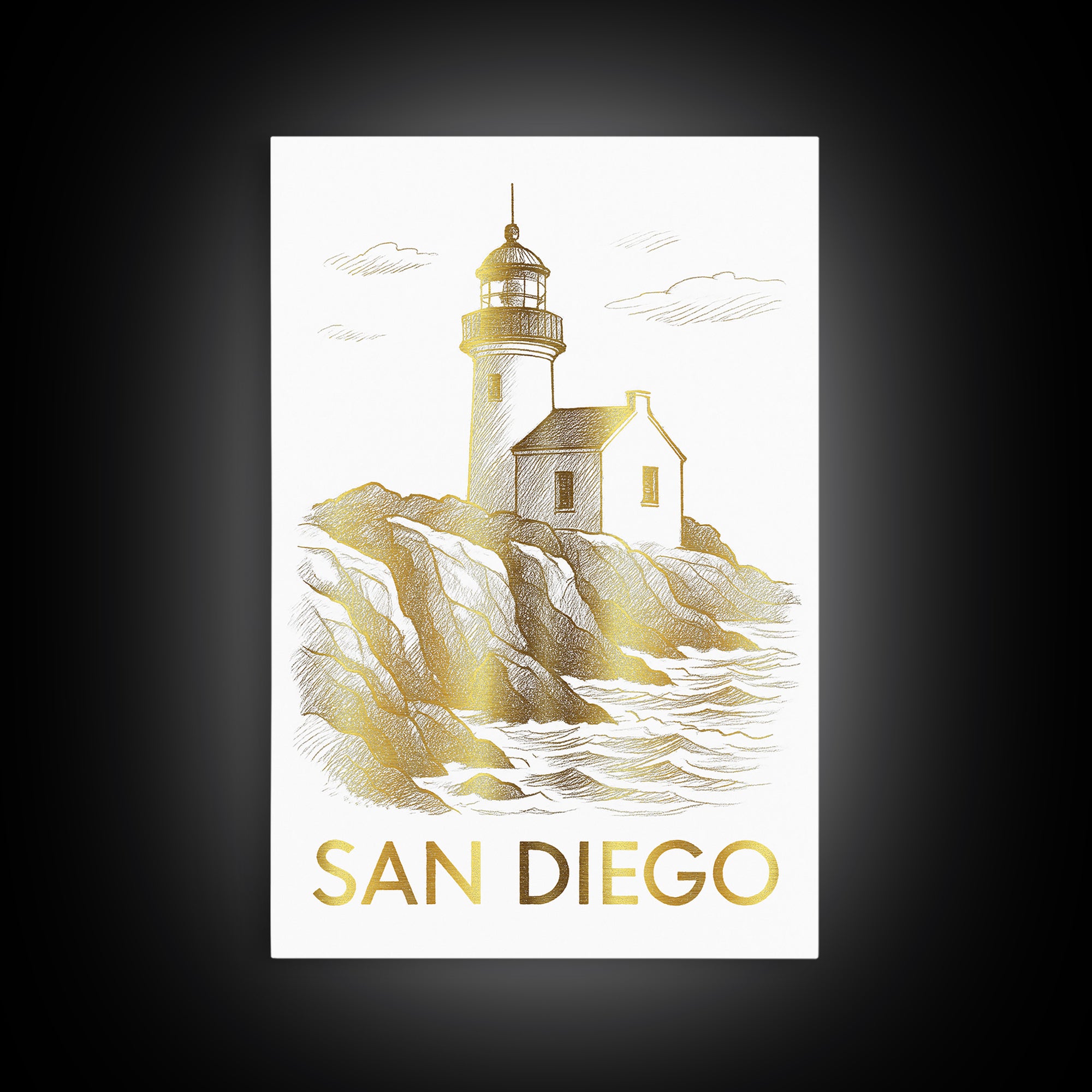 San Diego California Travel Poster, Canvas Print, Minimalist Poster Art, San Diego Travel Art, Travel Art Print, Art Print, Office Decor