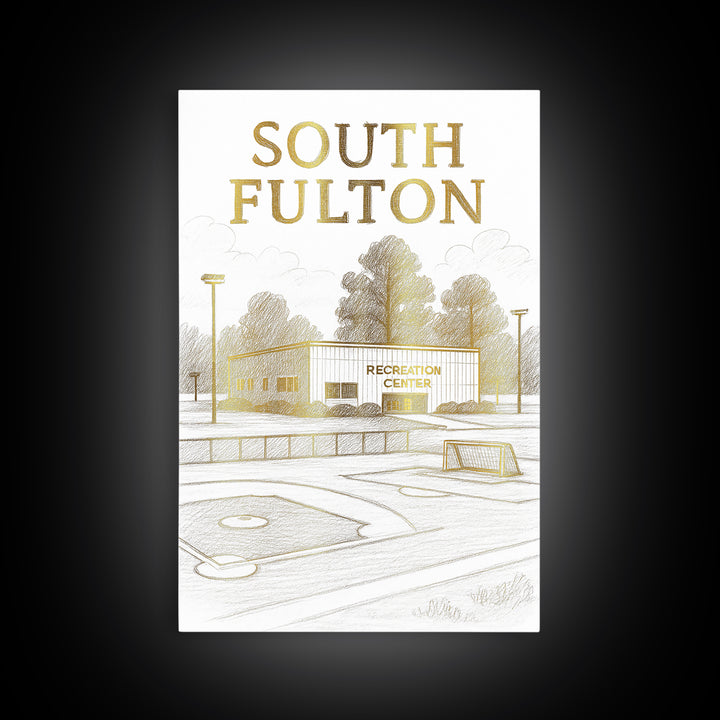 South Fulton Georgia Travel Poster, Canvas Print, Minimalist Poster Art, South Fulton Travel Art, Travel Art Print, City Travel Prints