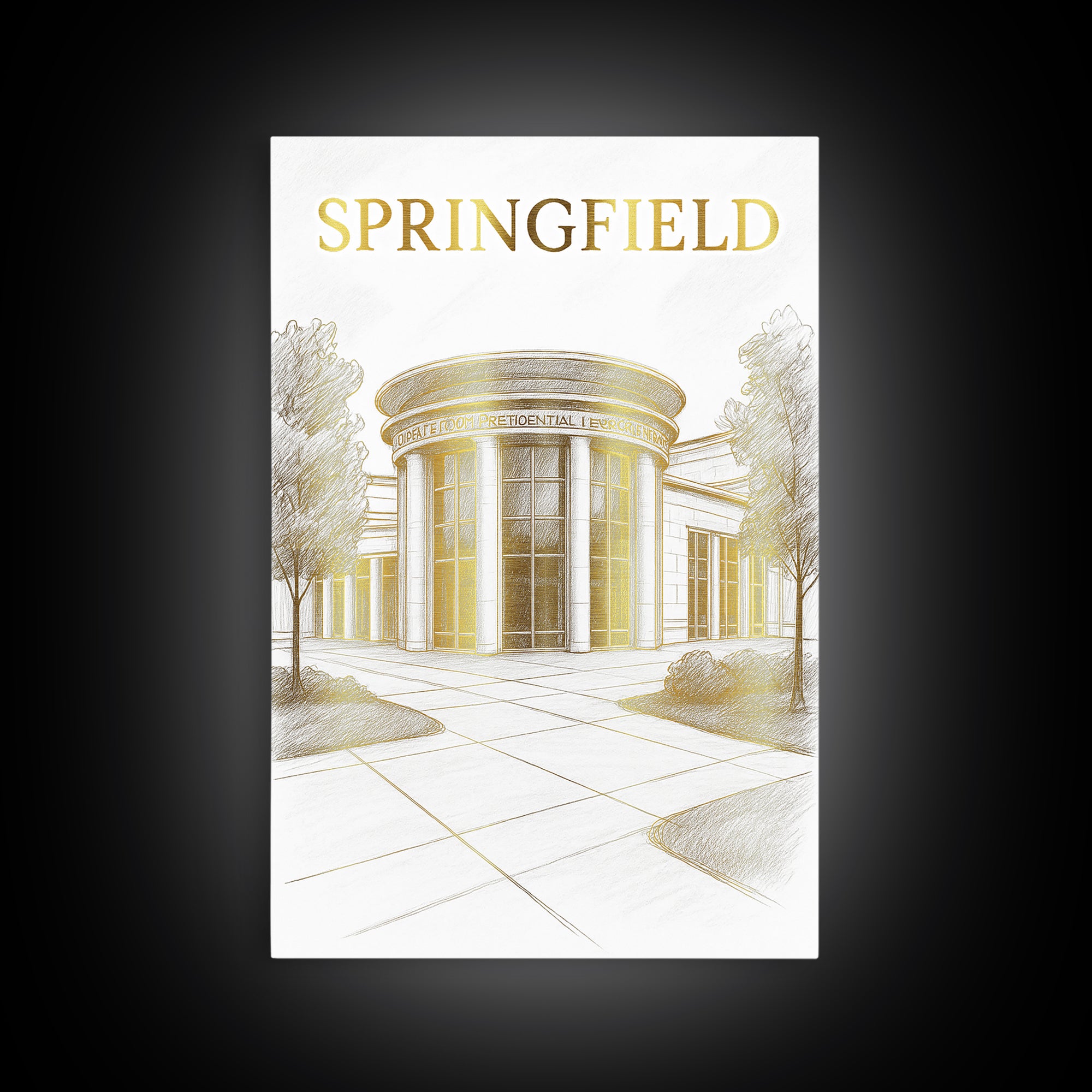 Springfield Travel Poster, Canvas Print, Minimalist Poster Art, Springfield Poster Print, Travel Poster Art, Travel Art Print, Design 6