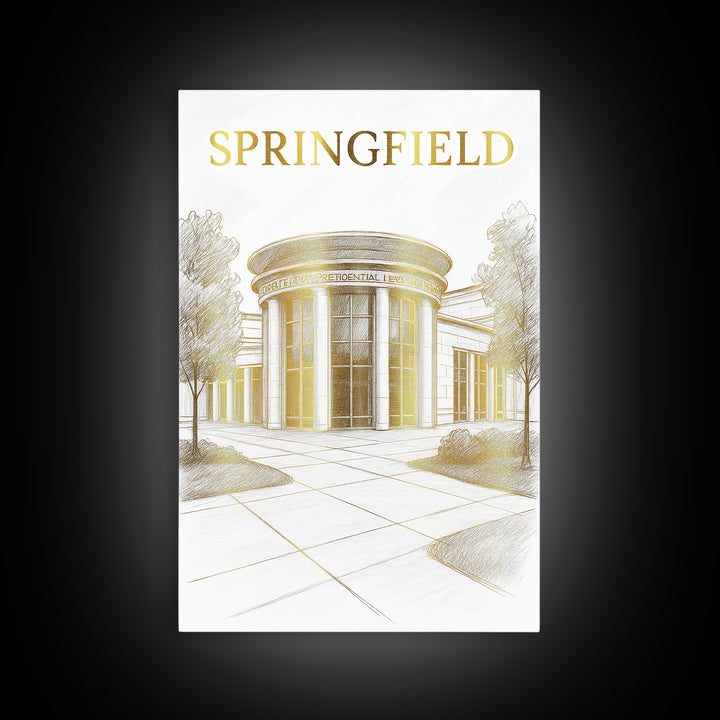 Springfield Travel Poster, Canvas Print, Minimalist Poster Art, Springfield Poster Print, Travel Poster Art, Travel Art Print, Design 6