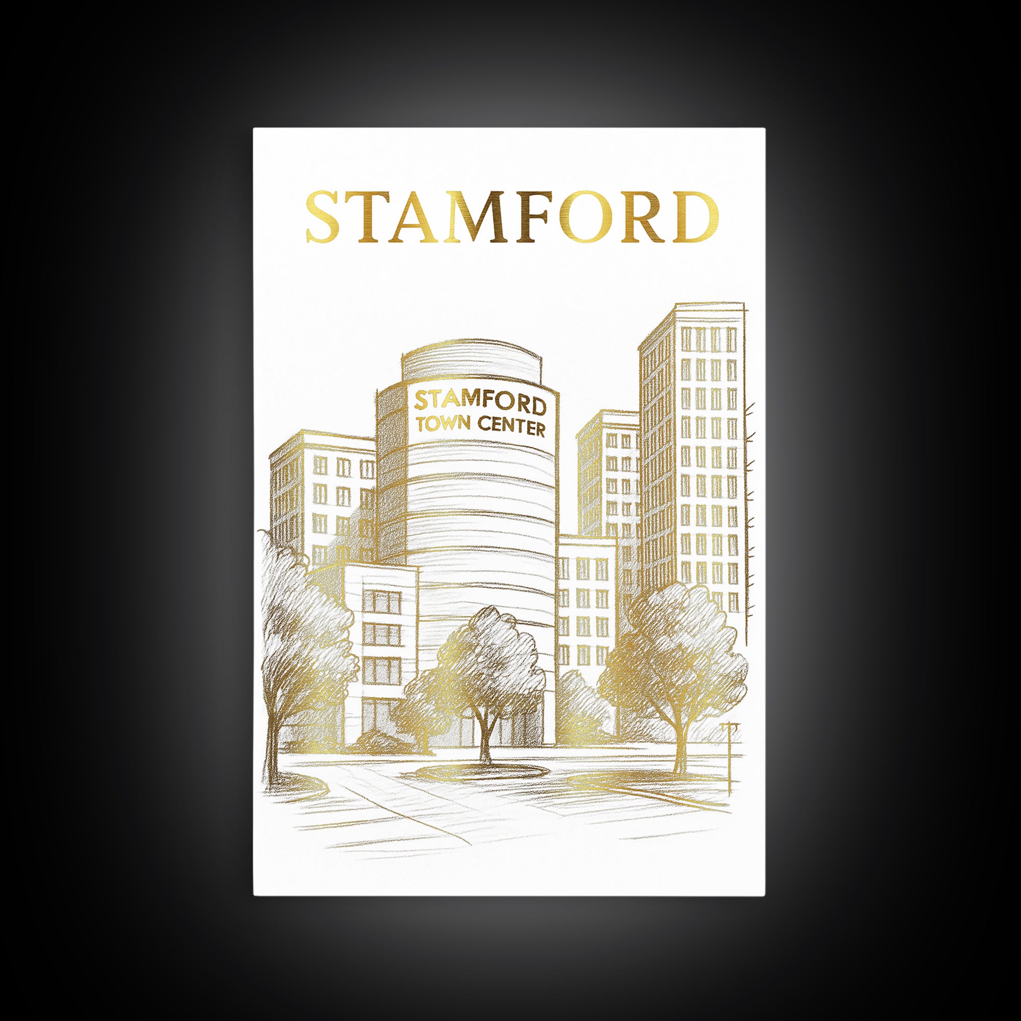 Stamford Connecticut Travel Poster, Canvas Print, Minimalist Poster Art, Stamford Print, Art Print, Gift For Travelers, Travel Poster Set