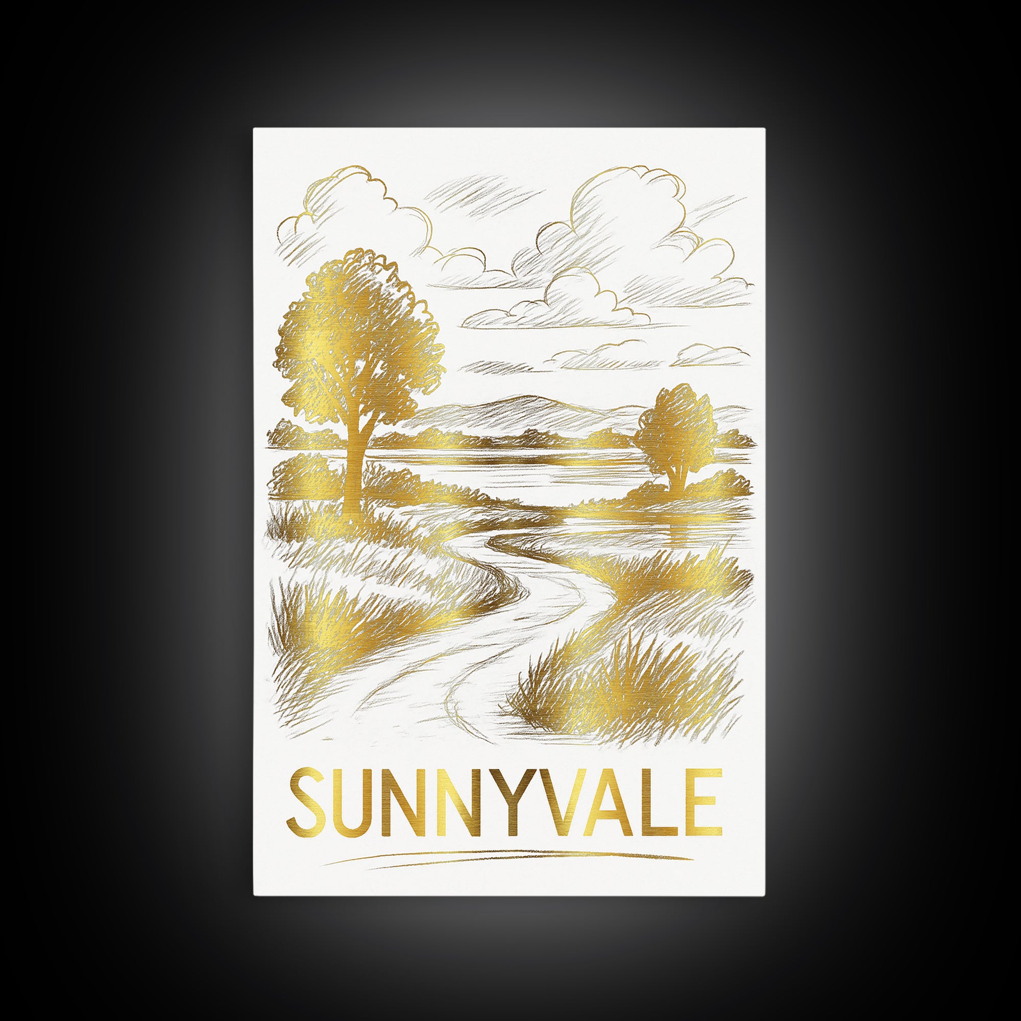 Sunnyvale Travel Poster, Canvas Print, Minimalist Poster Art, Sunnyvale Wall Art, Wanderlust Decor, Fine Art Print, Modern Wall Decor