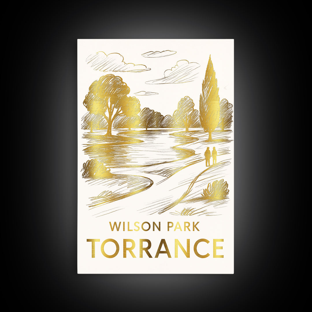 Torrance Travel Poster, Framed Canvas Print, Elegant City Illustration, Torrance Wall Art, Fine Art Print, Travel Poster Set, Home Decor