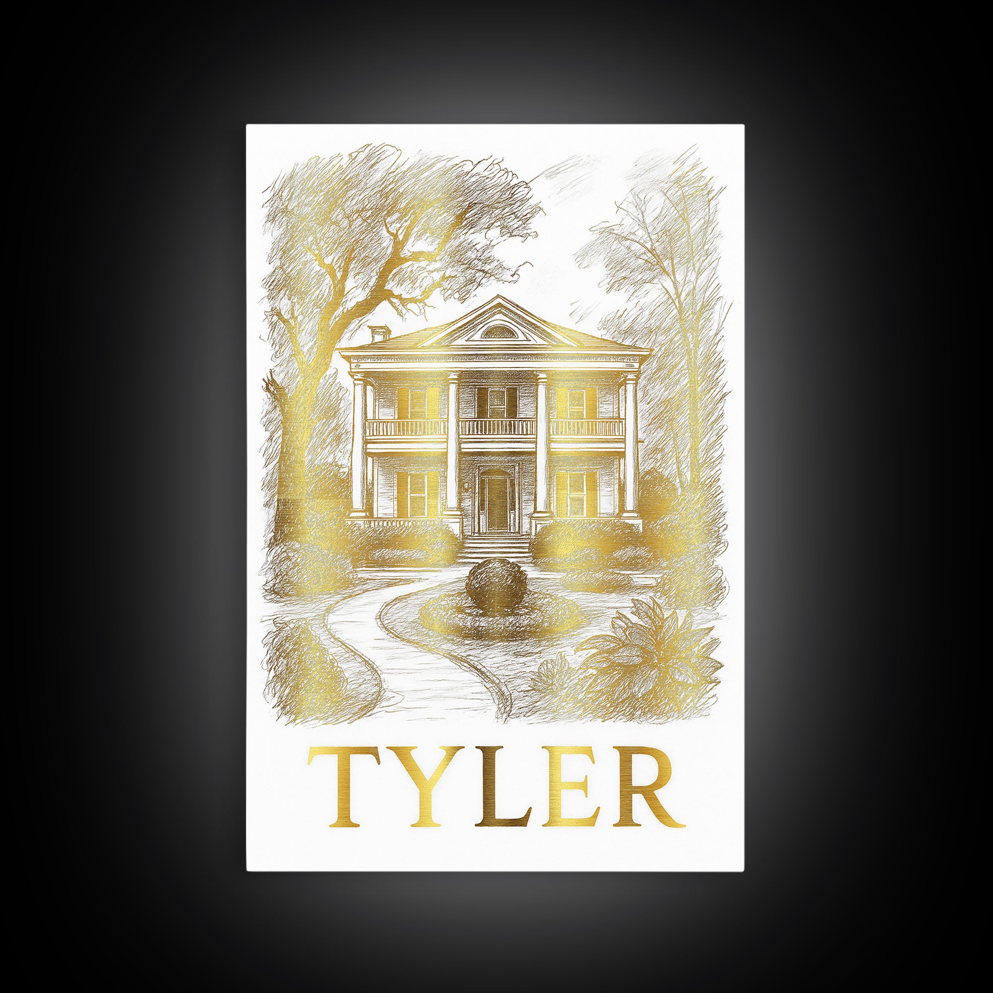 Tyler Travel Poster, Canvas Print, Elegant City Illustration, Tyler Wall Art, Fine Art Print, Travel Poster Art, Gift For Travelers
