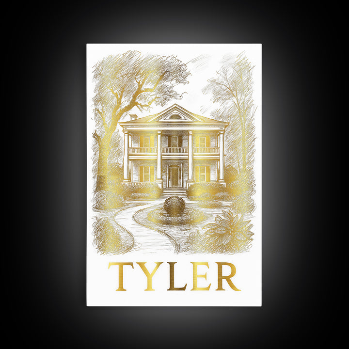 Tyler Travel Poster, Canvas Print, Elegant City Illustration, Tyler Wall Art, Fine Art Print, Travel Poster Art, Gift For Travelers
