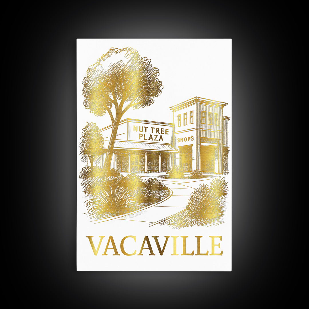 Vacaville Travel Poster, Canvas Print, Elegant City Illustration, Vacaville Travel Art, Home Office Decor, Gift For Travelers, Design 2