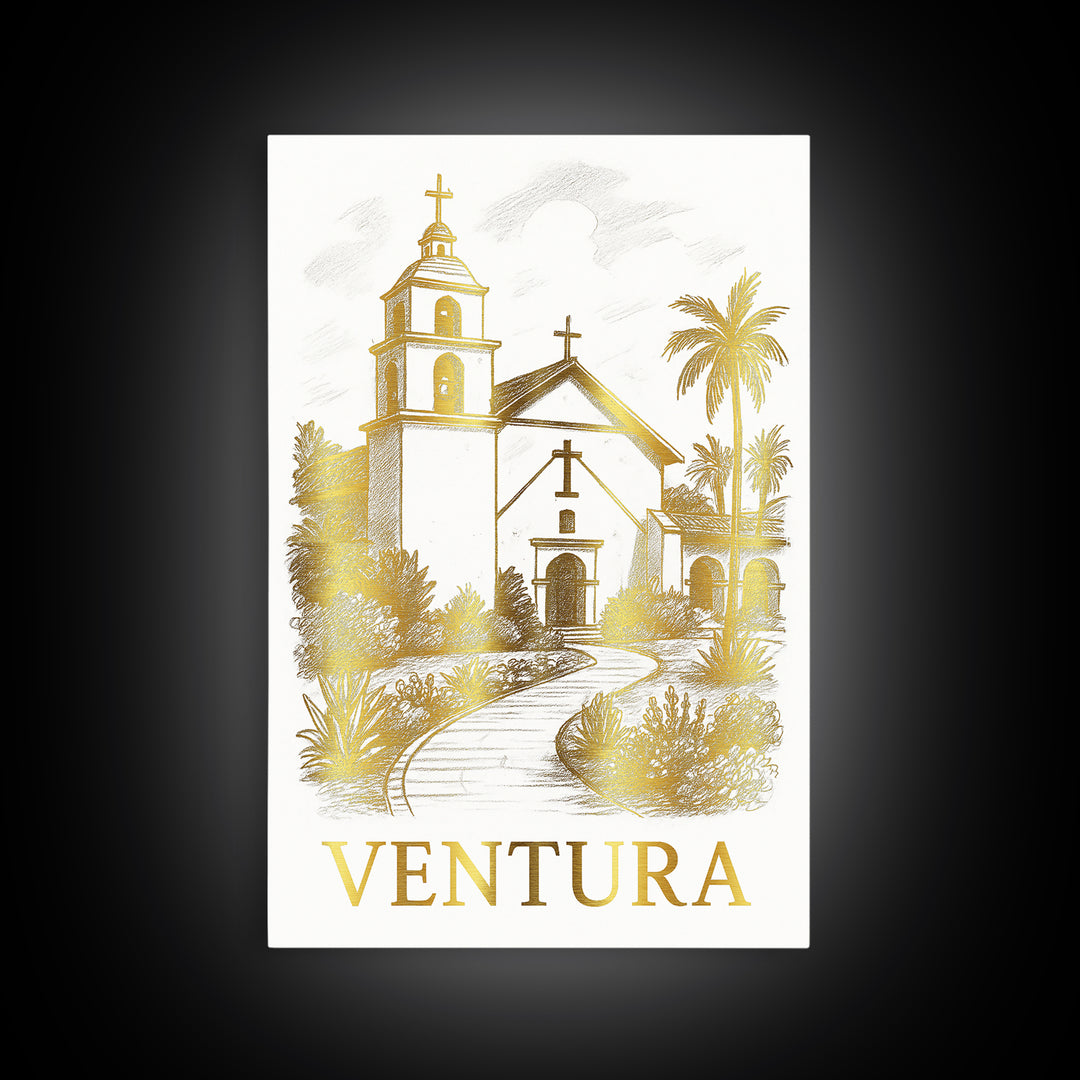 Ventura Travel Poster, Canvas Print, Minimalist Poster Art, Ventura Poster Print, Home Office Decor, Travel Poster Set, City Travel Prints