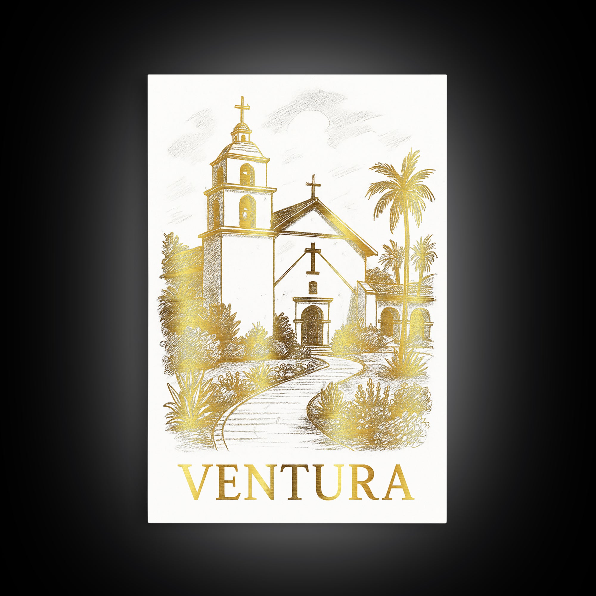 Ventura Travel Poster, Canvas Print, Minimalist Poster Art, Ventura Poster Print, Home Office Decor, Travel Poster Set, City Travel Prints