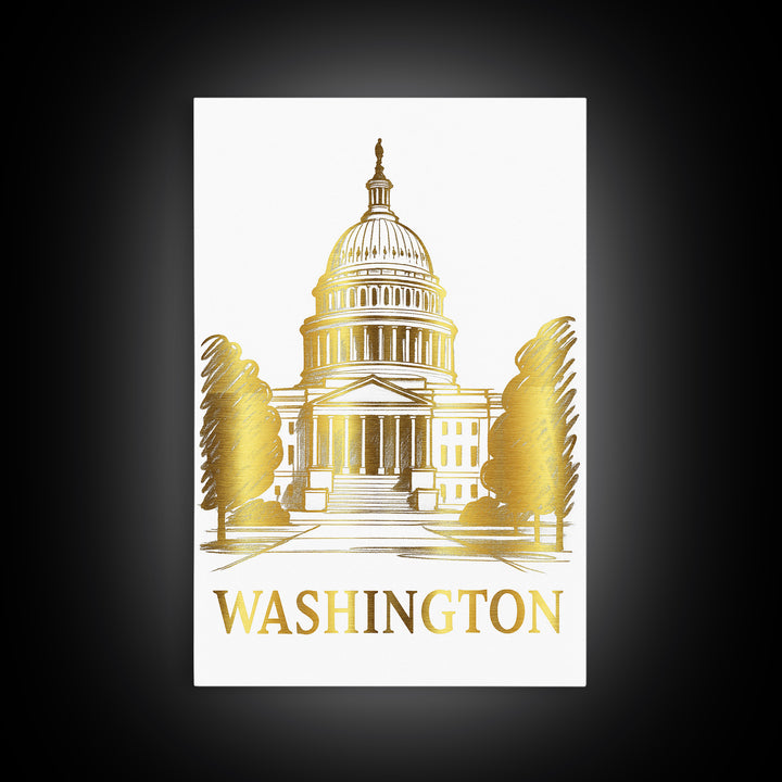 Washington Travel Poster, Canvas Print, Minimalist Poster Art, Washington Poster Print, City Travel Prints, Gift For Travelers