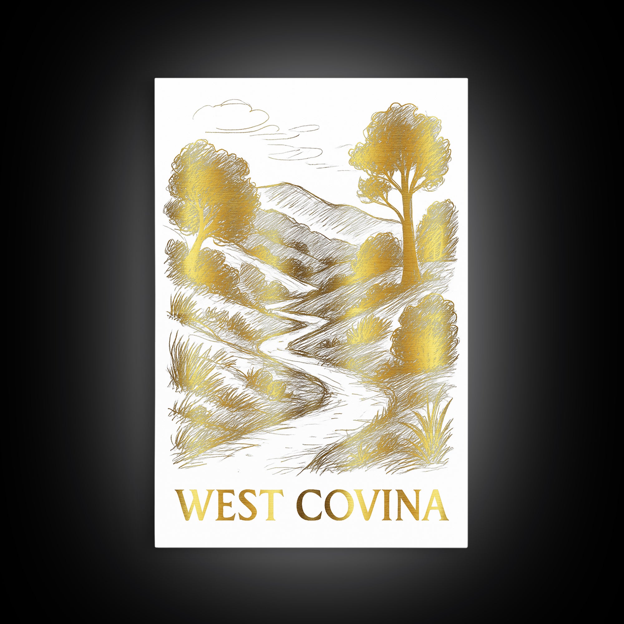West Covina Travel Poster, Canvas Print, Minimalist Poster Art, West Covina Art Print, Vintage Travel Art, Retro Travel Print, Wall Art