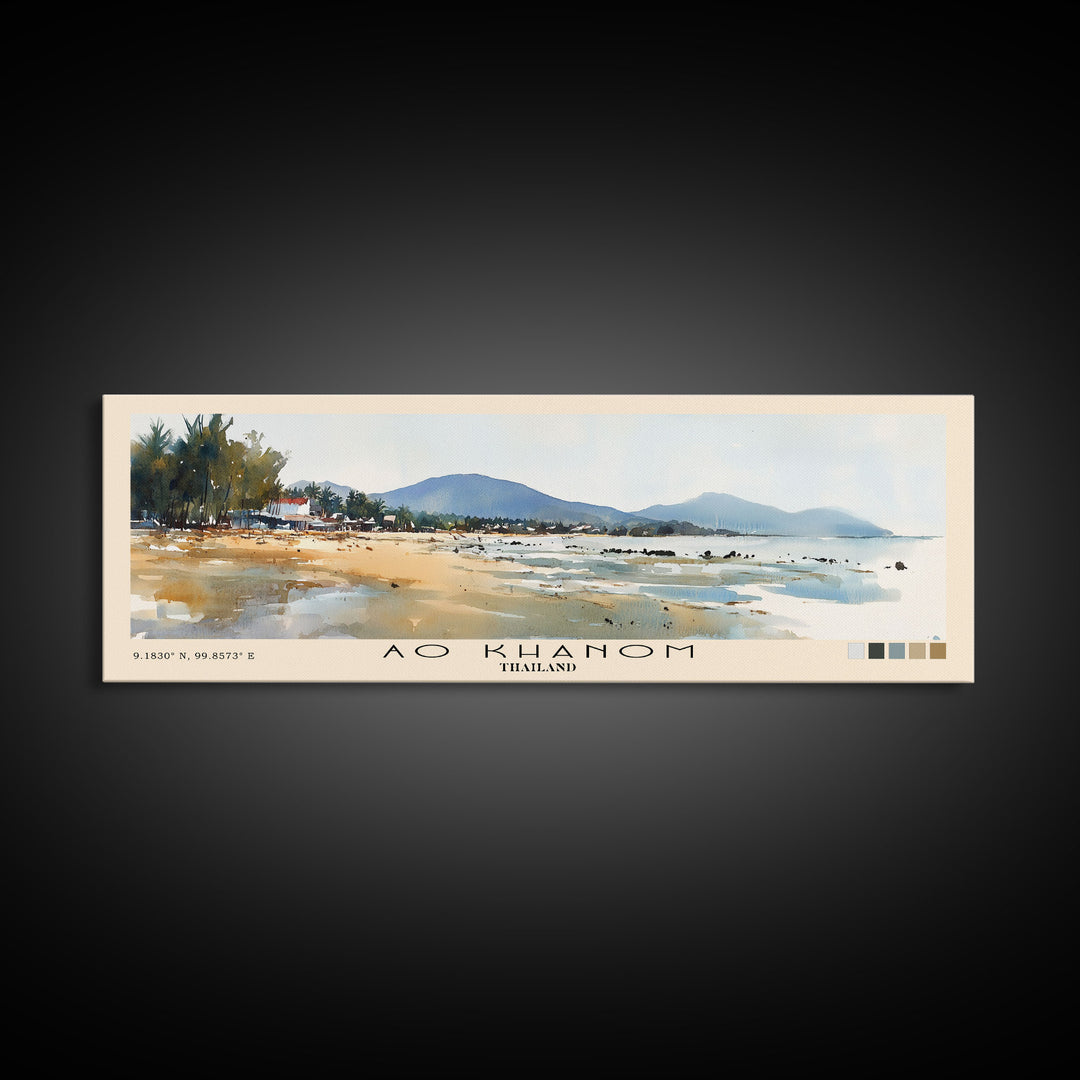 Ao Khanom, Thailand Watercolor Print, Vacation Gift, Thailand Wall Art, Vacation Wall Art, Vacatation Memories, Beach Decor, Beach Or Lakehouse Art