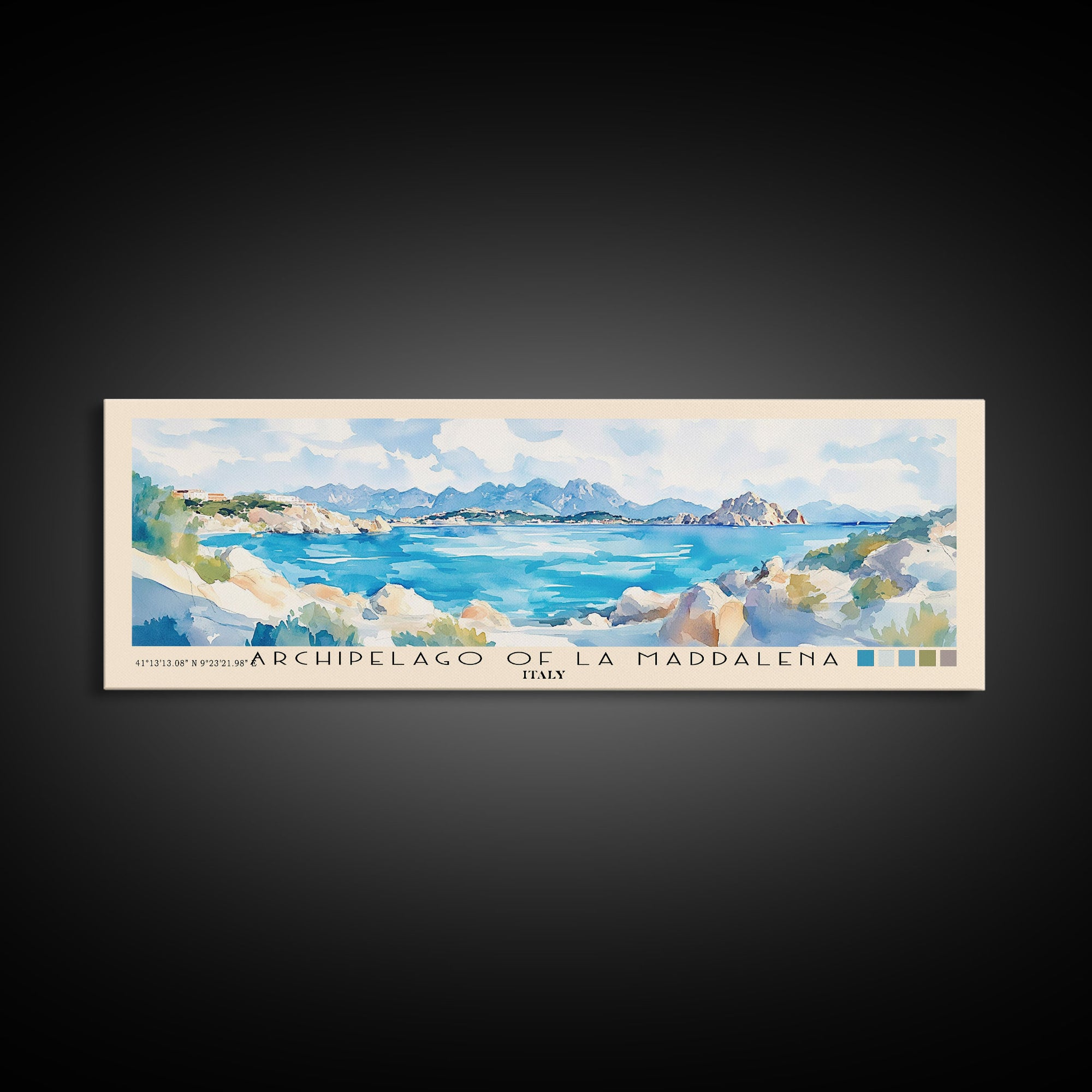 Archipelago of La Maddalena, Italy Watercolor Print, Vacation Gift, Italy Wall Art, Beach Painting, Beach Decor, Beach Or Lakehouse Art