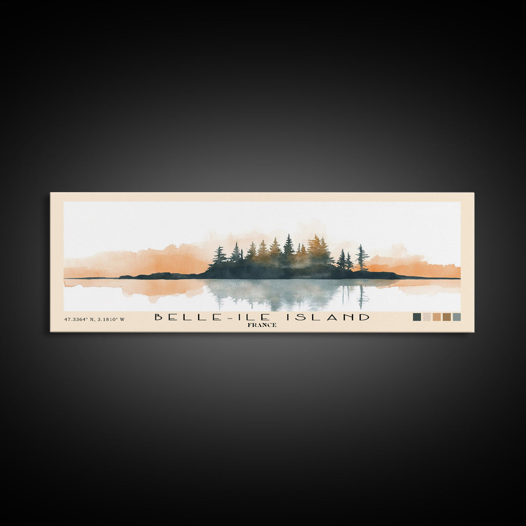 Belle-Ile Island, France Watercolor Beach Print, Vacation Gift, France Wall Art, Beach Painting, Beach Decor, Beach Painting