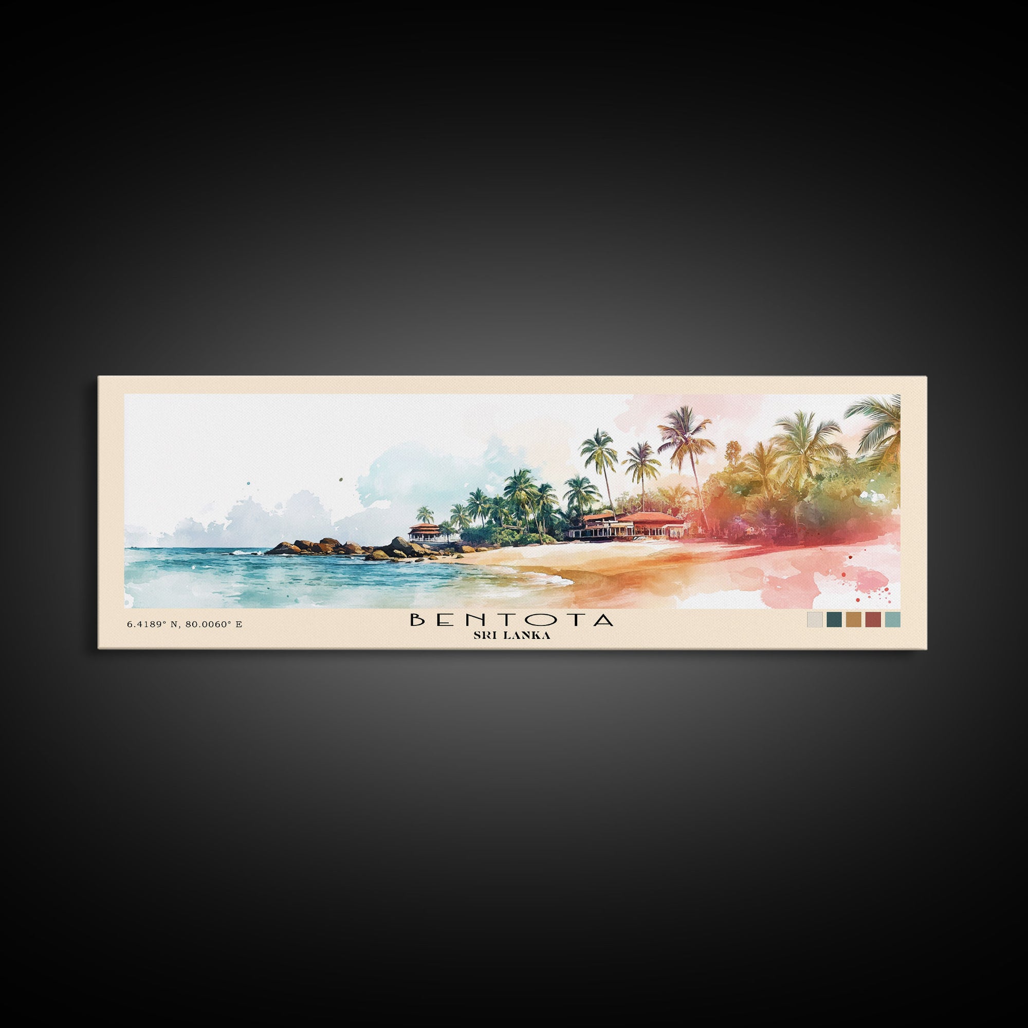 Bentota, Sri Lanka Watercolor Print, Vacation Gift, Sri Lanka Wall Art, Beach Painting, Beach Decor, Beach Or Lakehouse Art